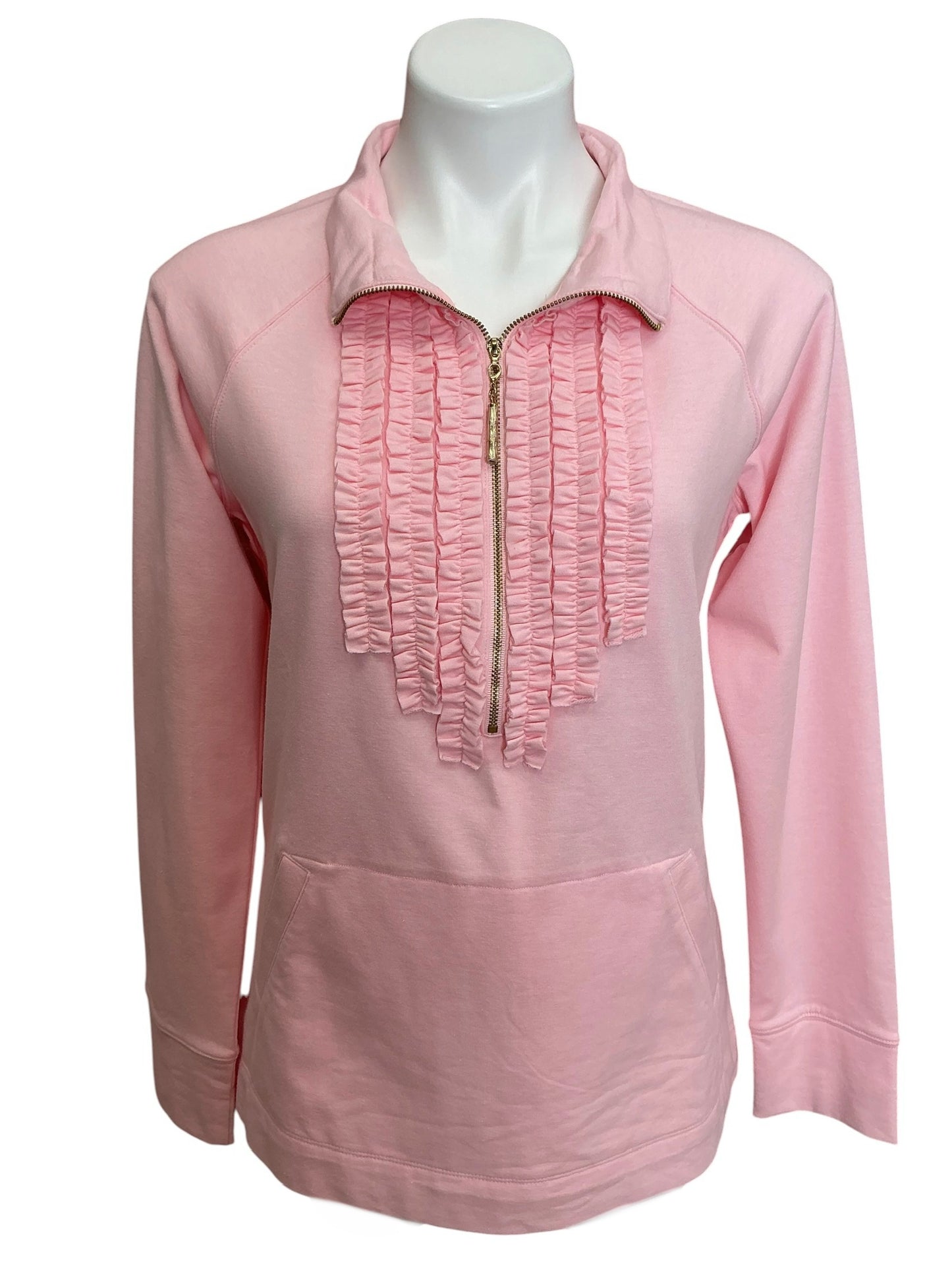 Lilly Pulitzer NWT UPF 50+ Joyce Popover Top Heathered Melon Fig Tint - Size M