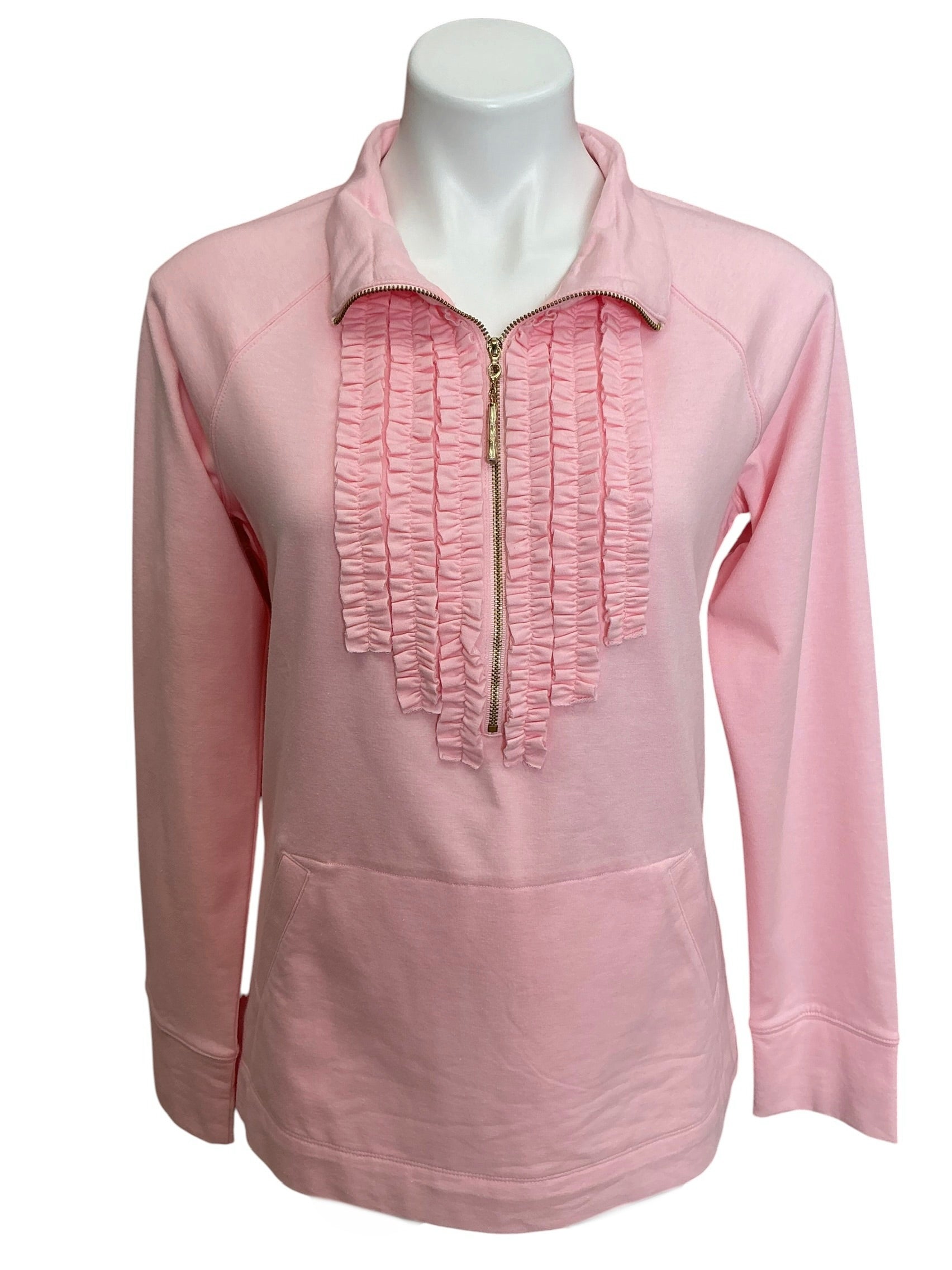 Lilly Pulitzer NWT UPF 50+ Joyce Popover Top Heathered Melon Fig Tint - Size M