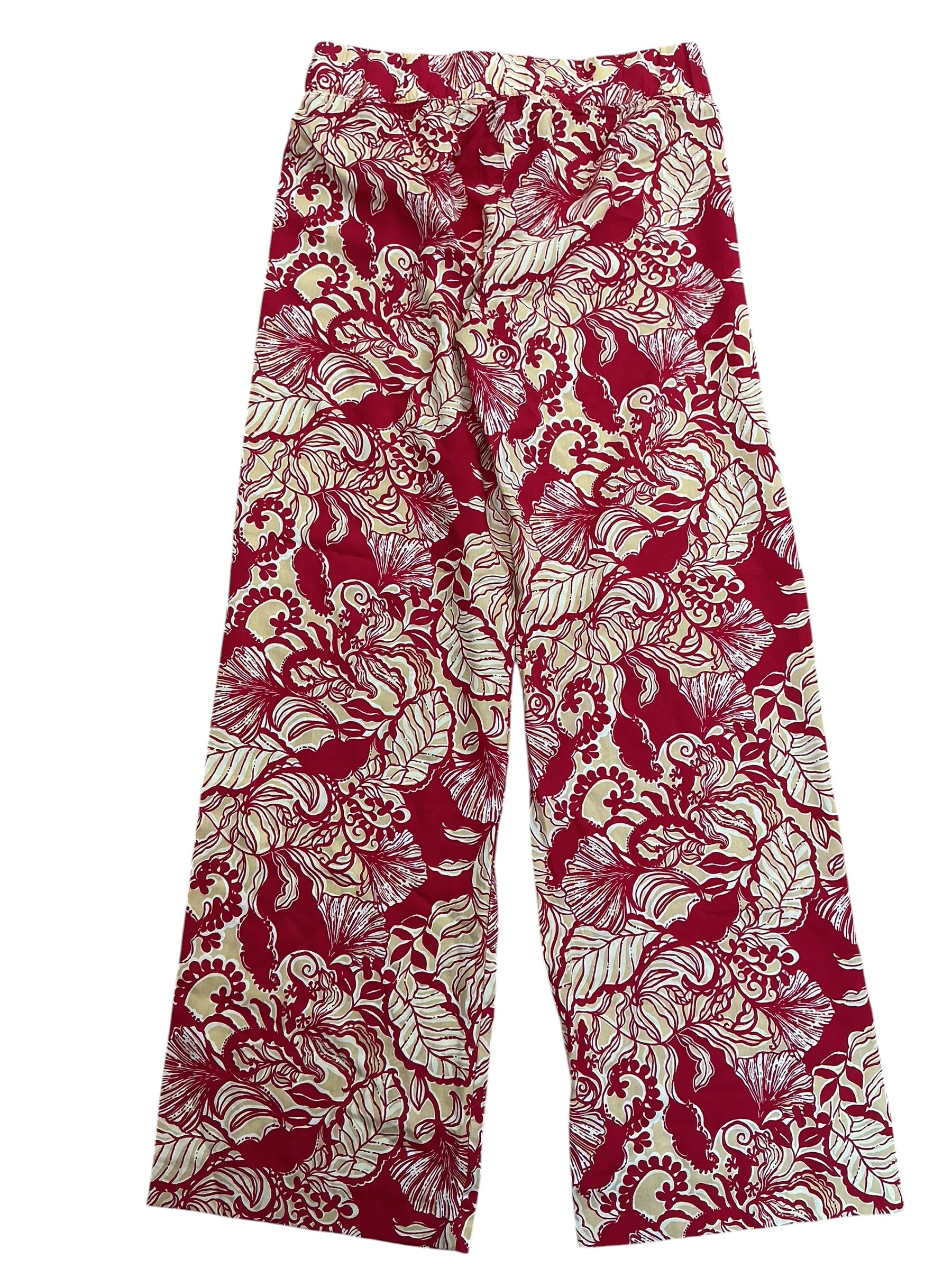 Lilly Pulitzer NWT Bal Harbour Palazzo Pants Poinsettia Red Island Vibes - Size S