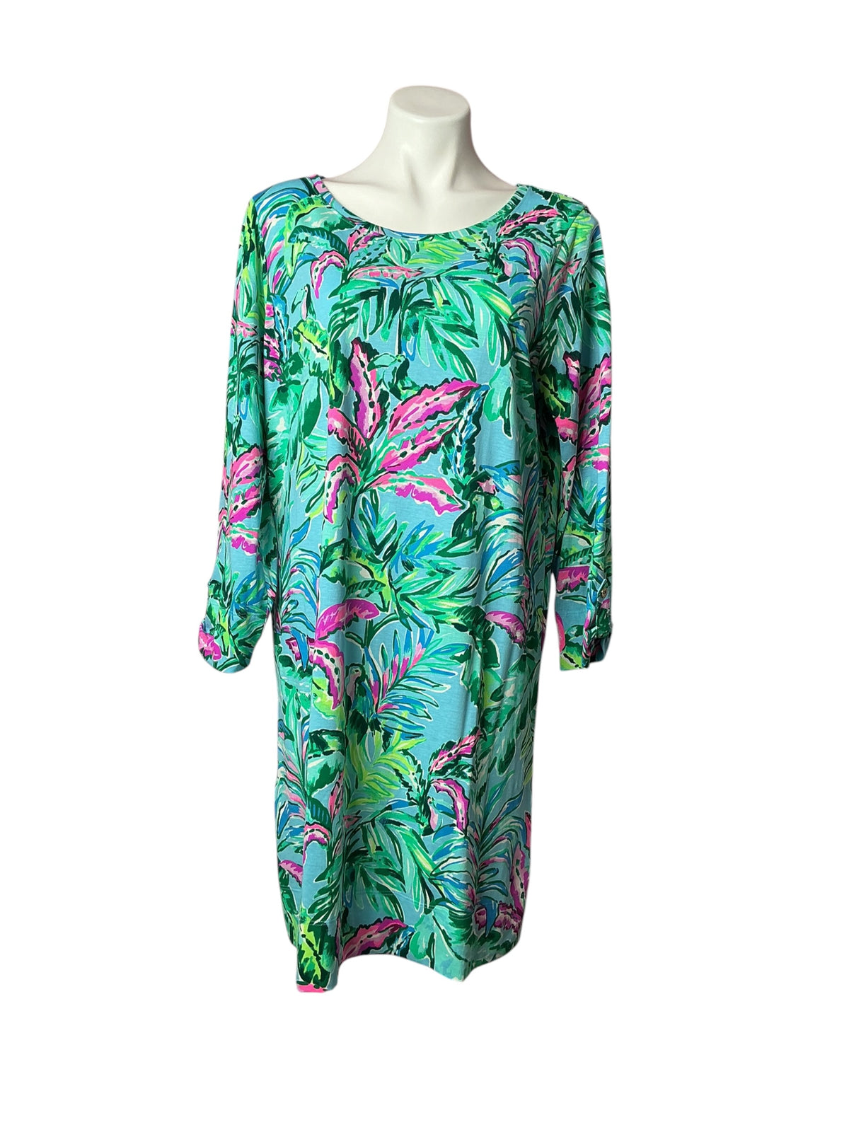 Lilly Pulitzer Linden Dress Porto Blue In The Trees - Size XL
