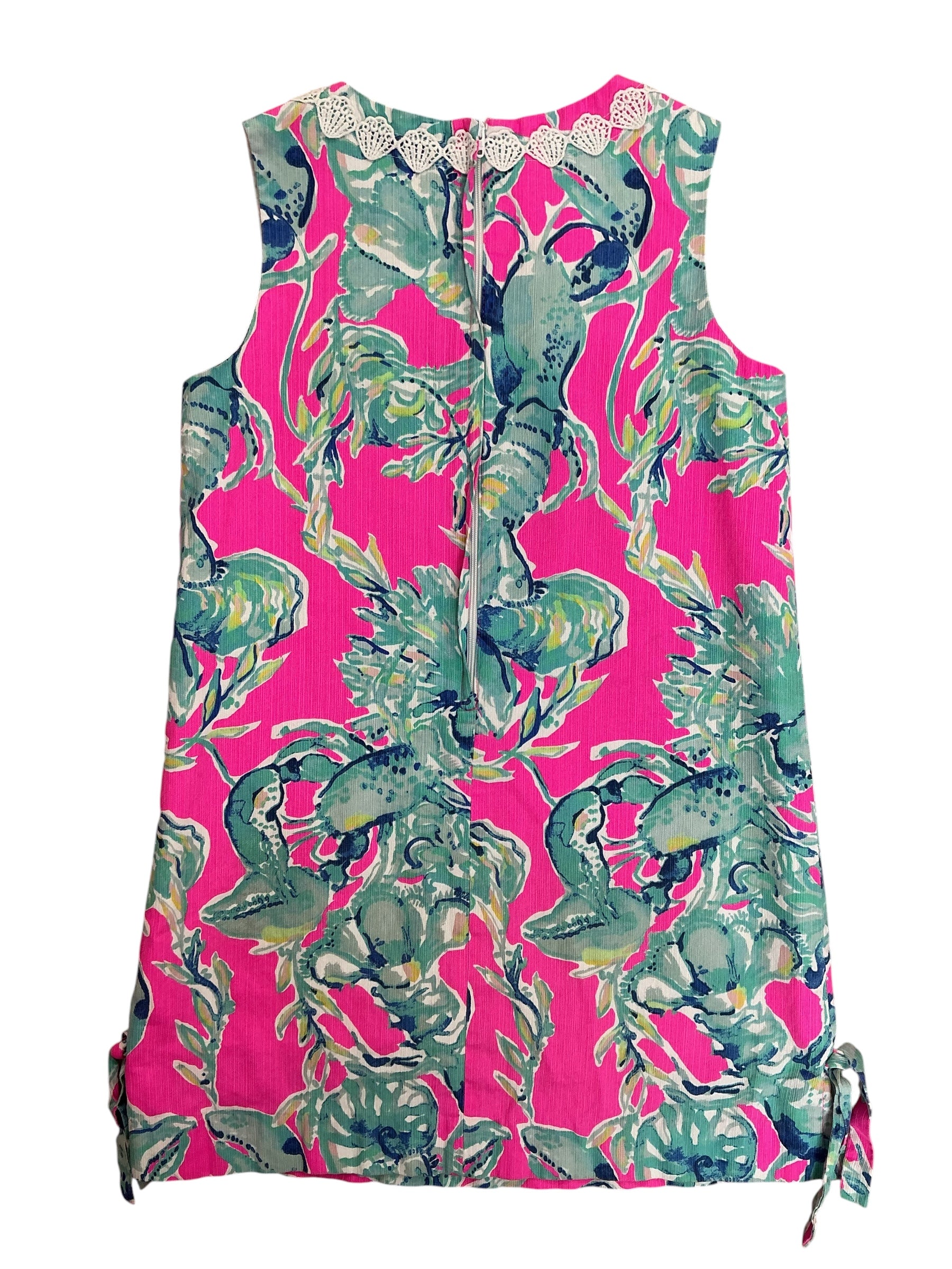 Lilly Pulitzer Girls Kids Shift Dress Raz Berry Lobsters In Love - Size 8