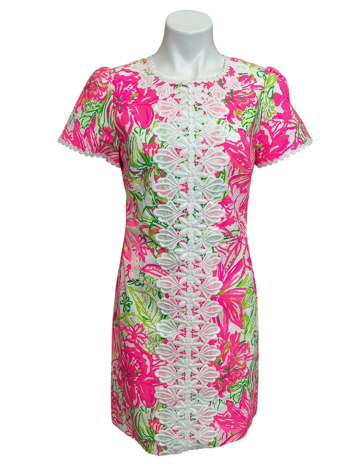 Lilly Pulitzer Maisie Stretch Shift Dress Resort White Koala Me Maybe - Size 6