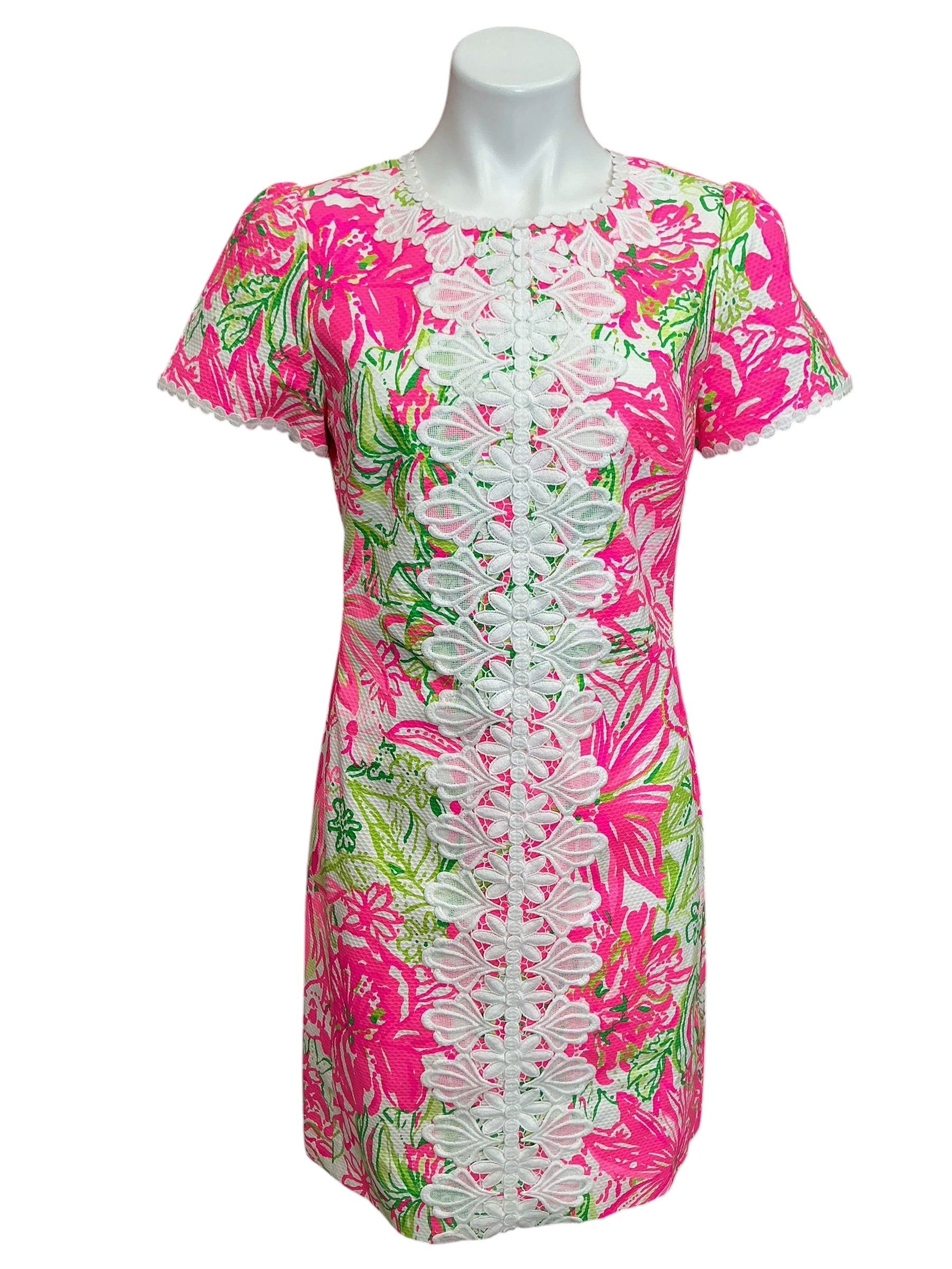 Lilly Pulitzer Maisie Stretch Shift Dress Resort White Koala Me Maybe - Size 6