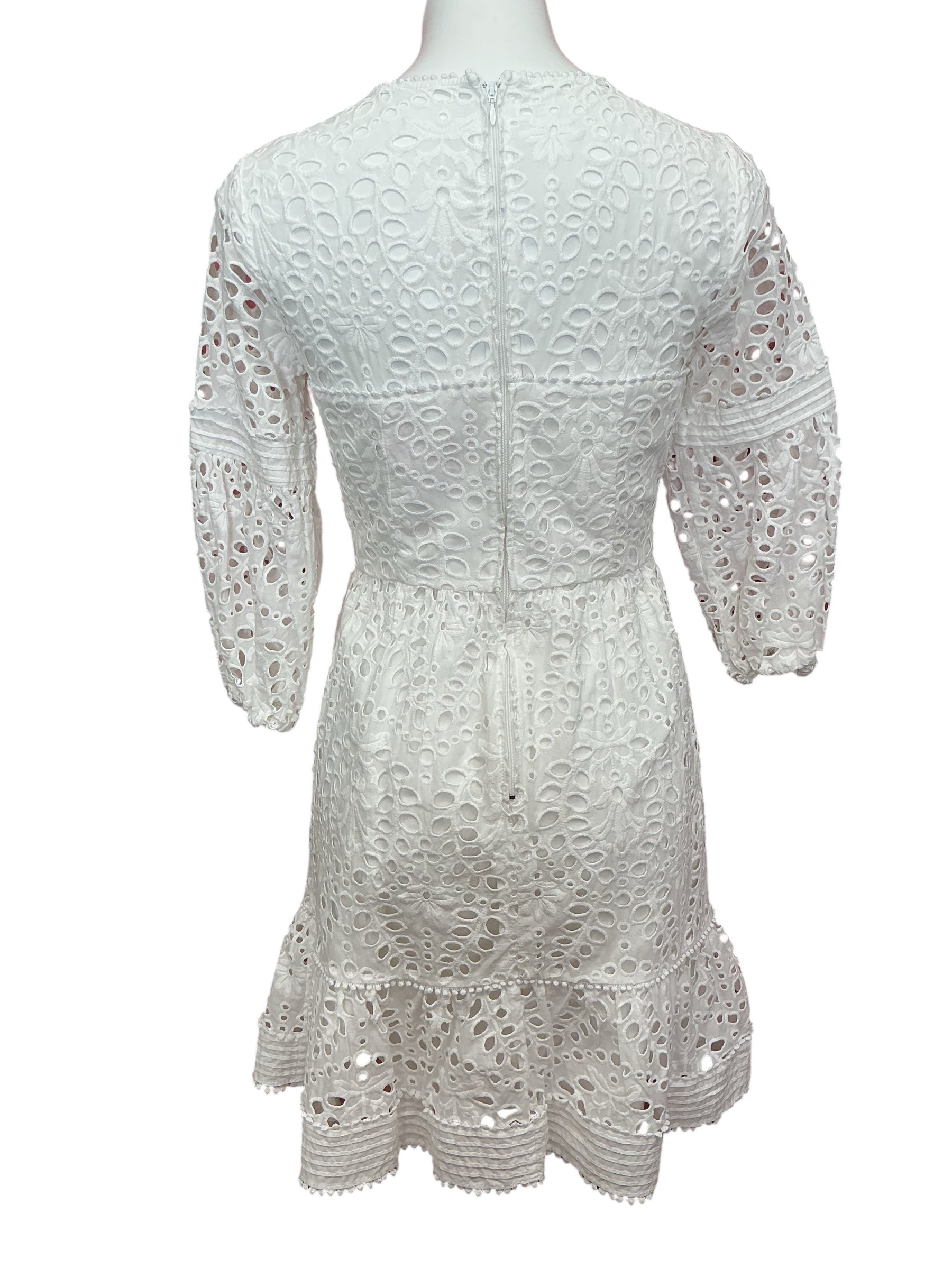 Lilly Pulitzer Lucinda Eyelet Dress Resort White Large Petal Eyelet - Size 4