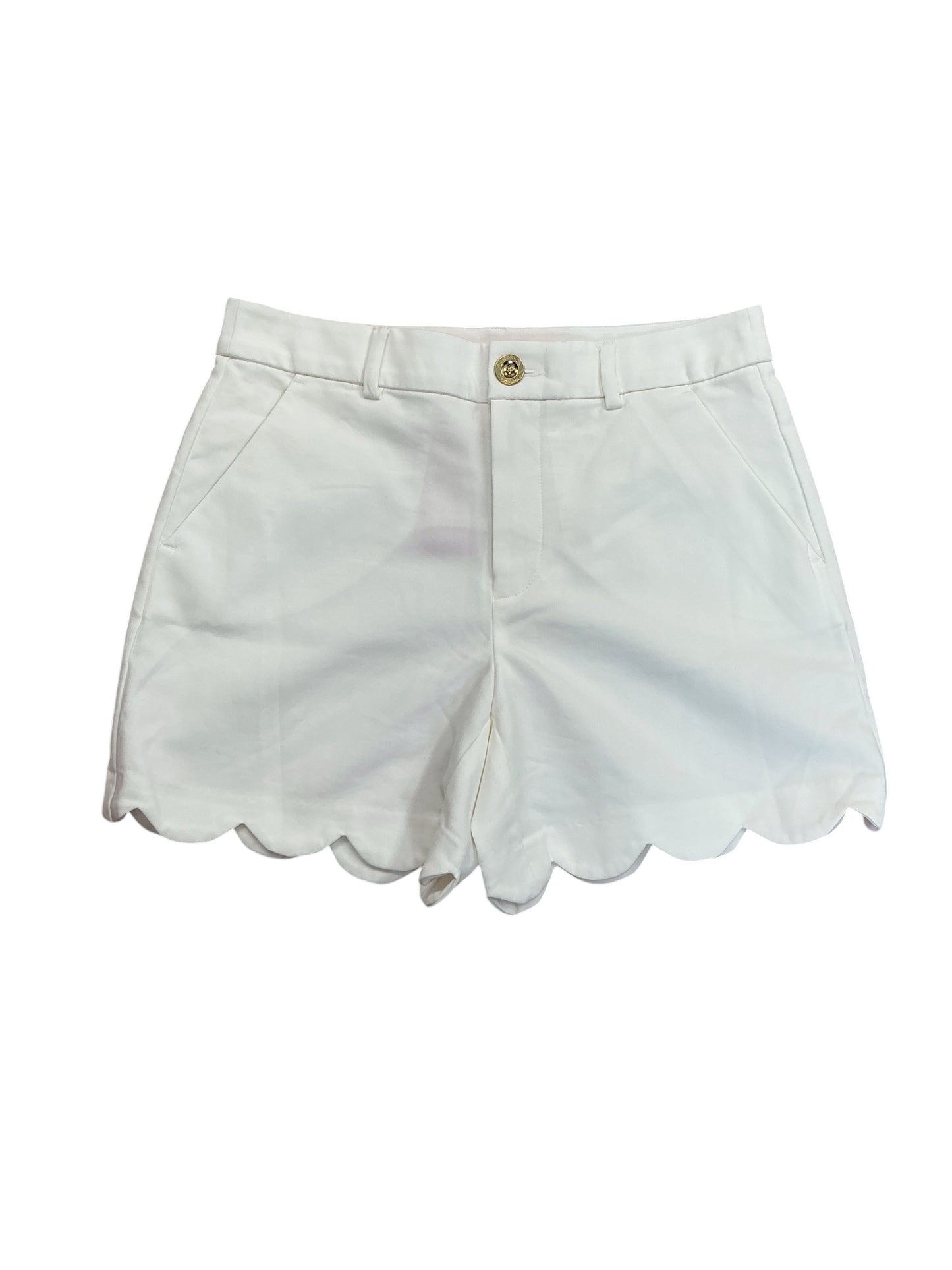 Lilly Pulitzer Buttercup Scalloped Hem Shorts Resort White - Size 2