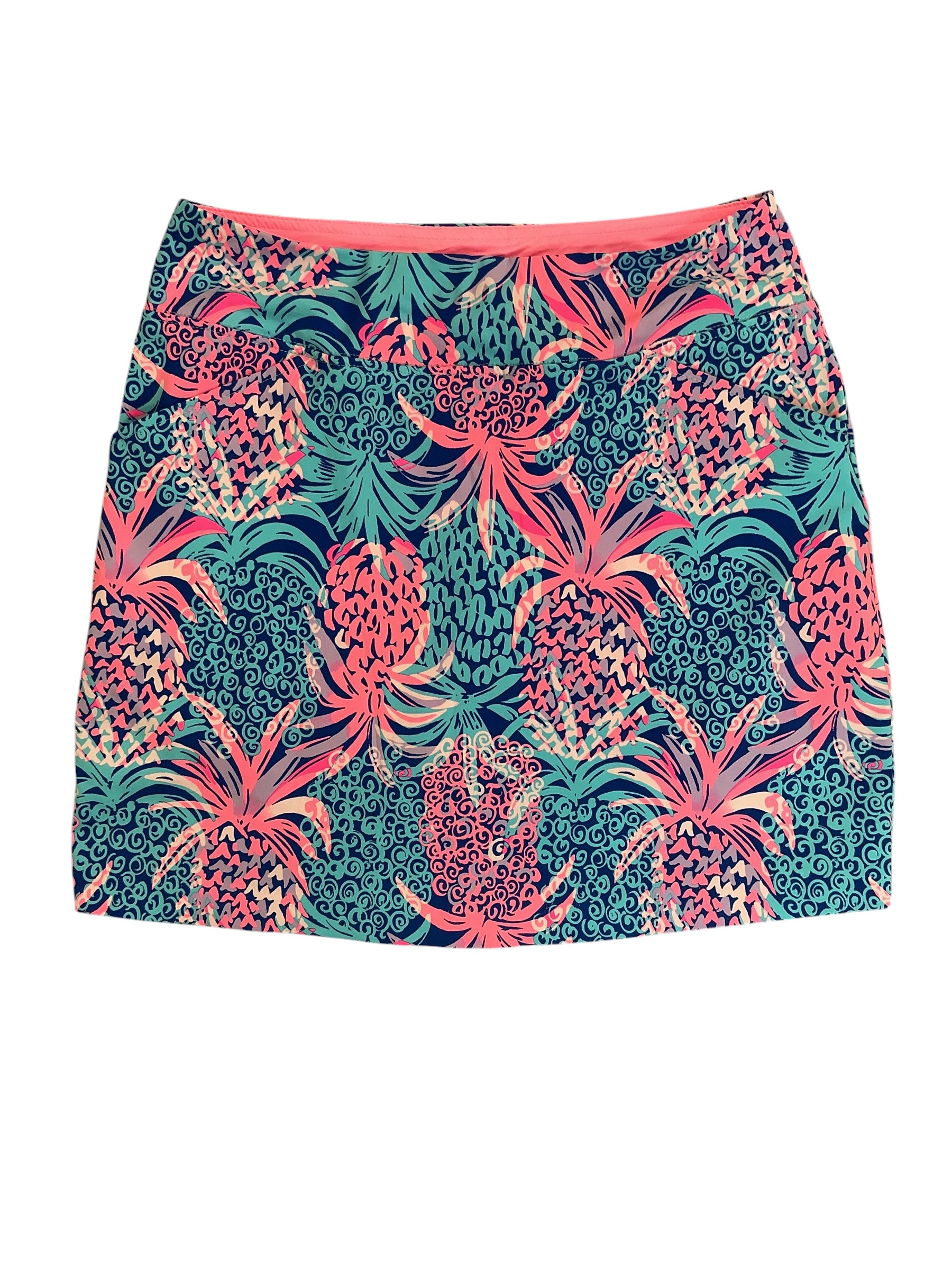 Lilly Pulitzer Luxletic Monica Skort Borealis Blue Tropic Down Low - Size 4