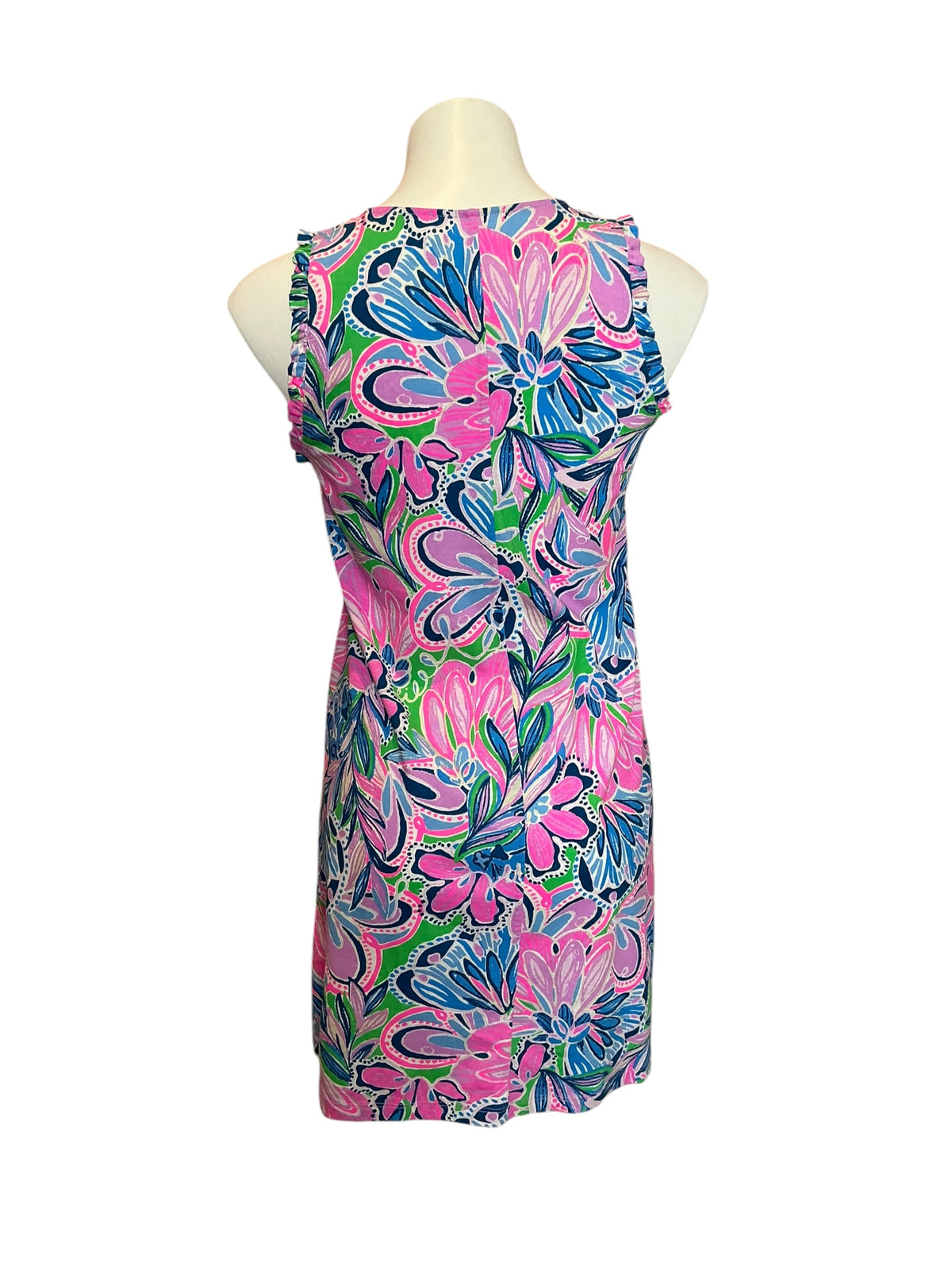 Lilly Pulitzer Aron Swing Dress Gecko Green Tiger Sunrise  Size XS