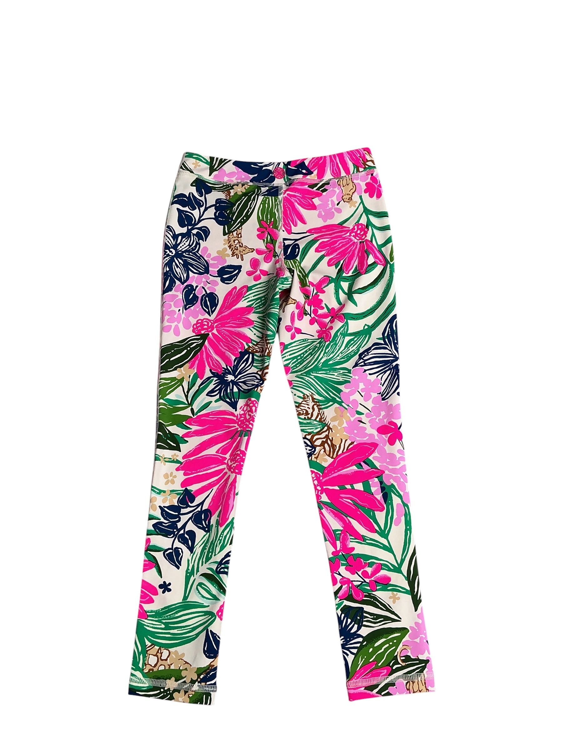 Lilly Pulitzer- Girls Mini Weekender Legging Gecko Green Tiger Sunrise Size M(6-7)