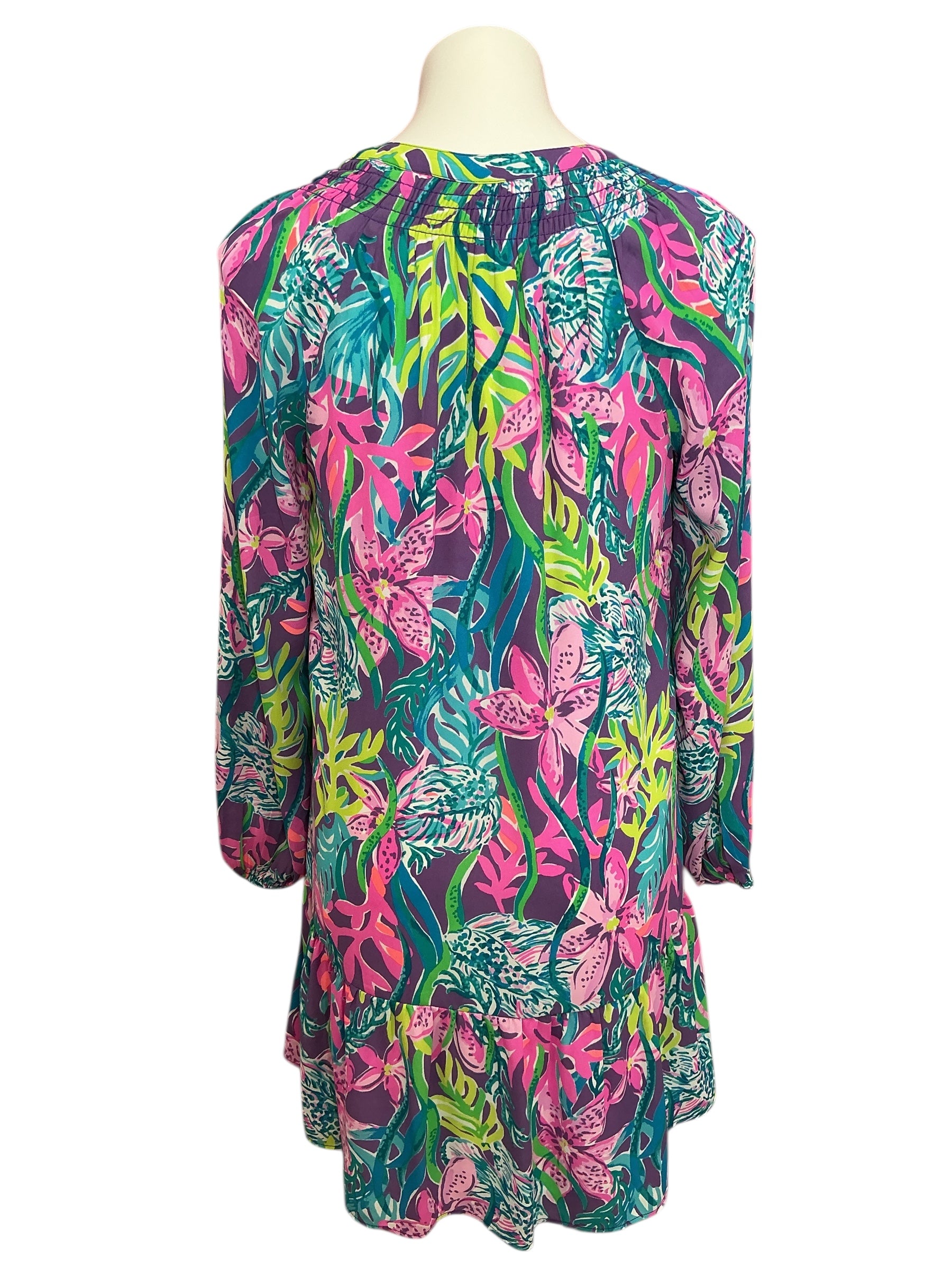 Lilly Pulitzer Lucee Dress Pigment Party Purple All The Tide - Size S