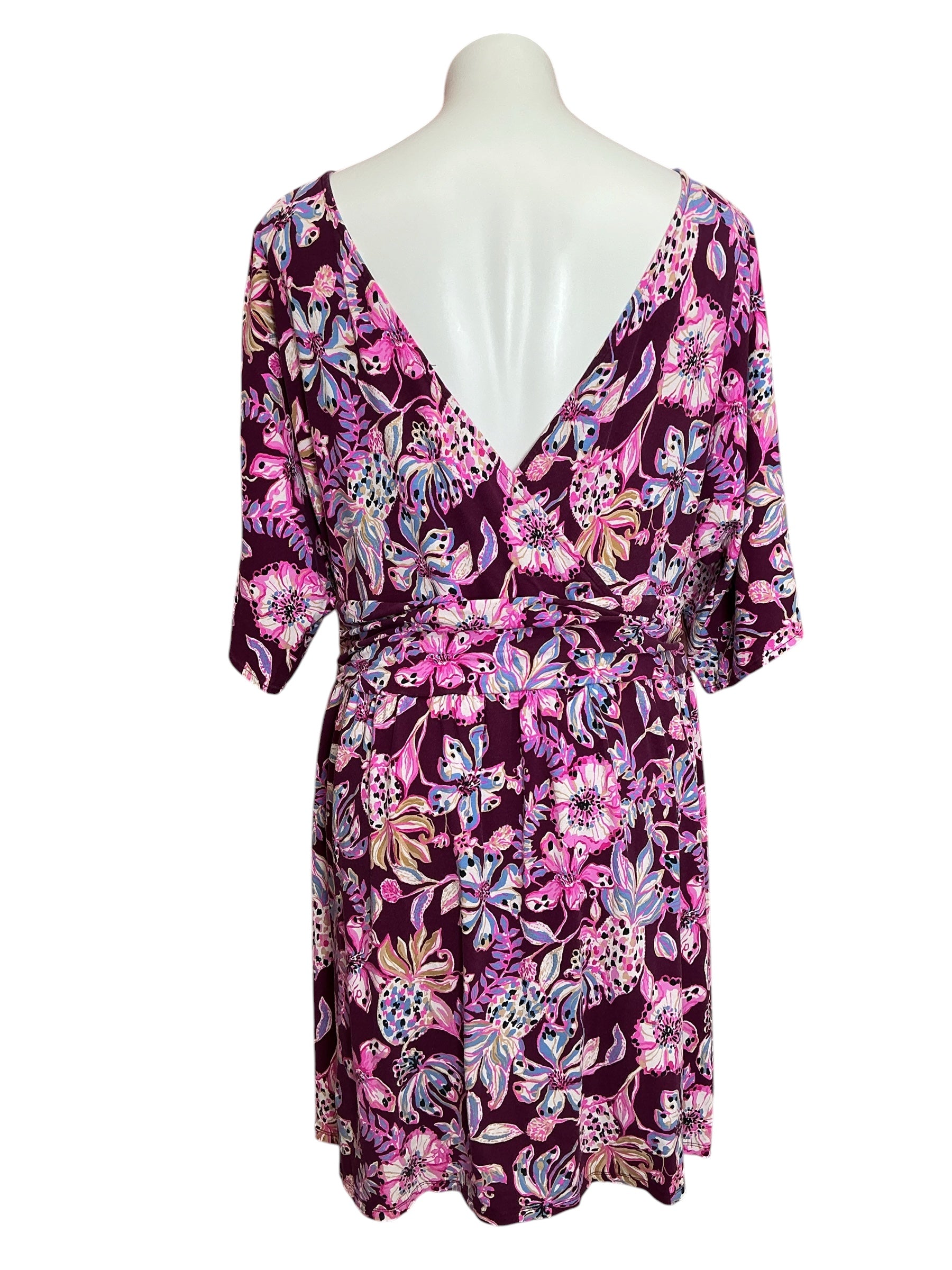 Lilly Pulitzer Parigi Boat Neck Romper Amarena Cherry Tropical Twist - Size XL