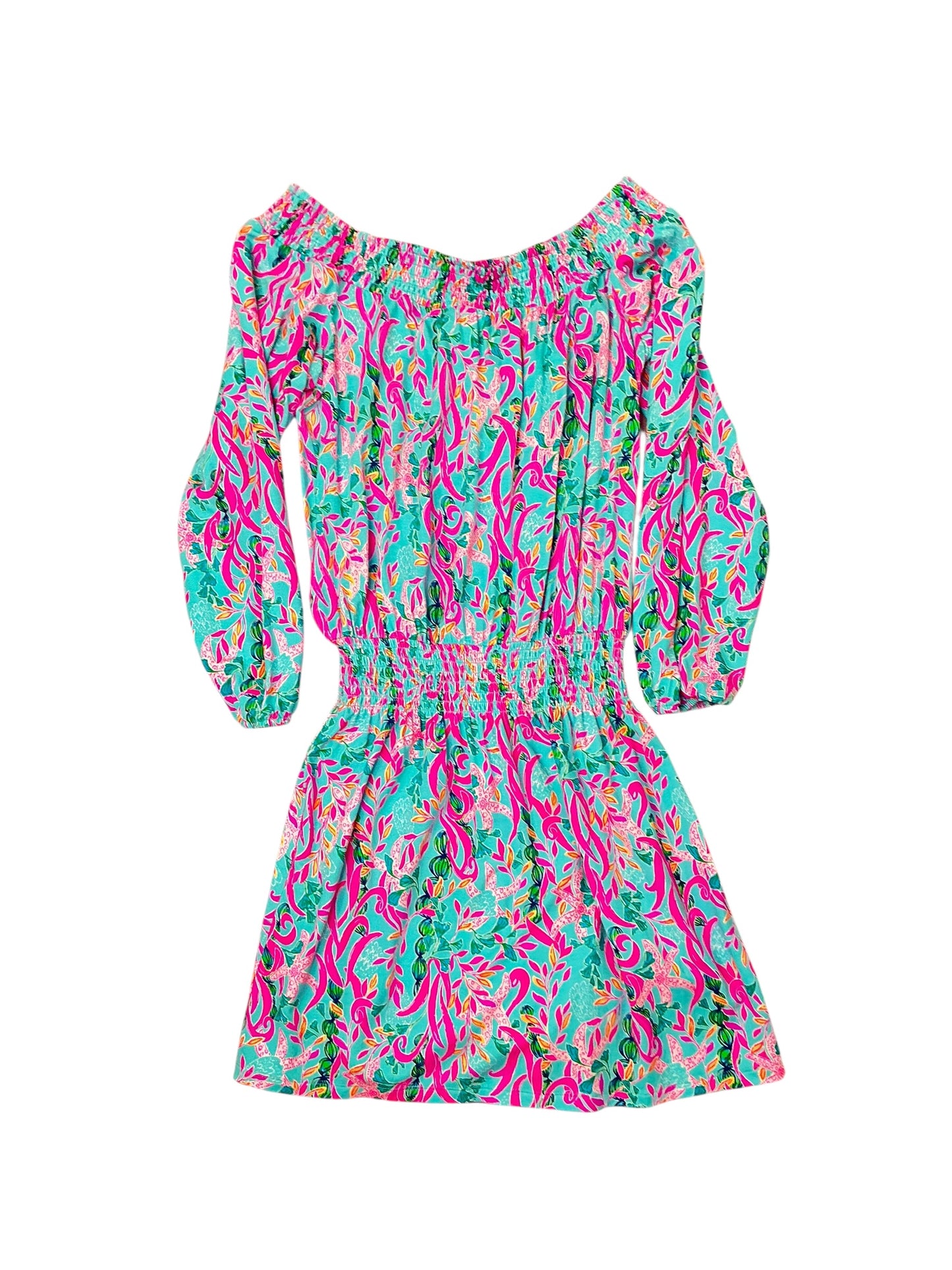 Lilly Pulitzer Cyla Off The Shoulder Romper - Multi Seaweed Samba - Size S