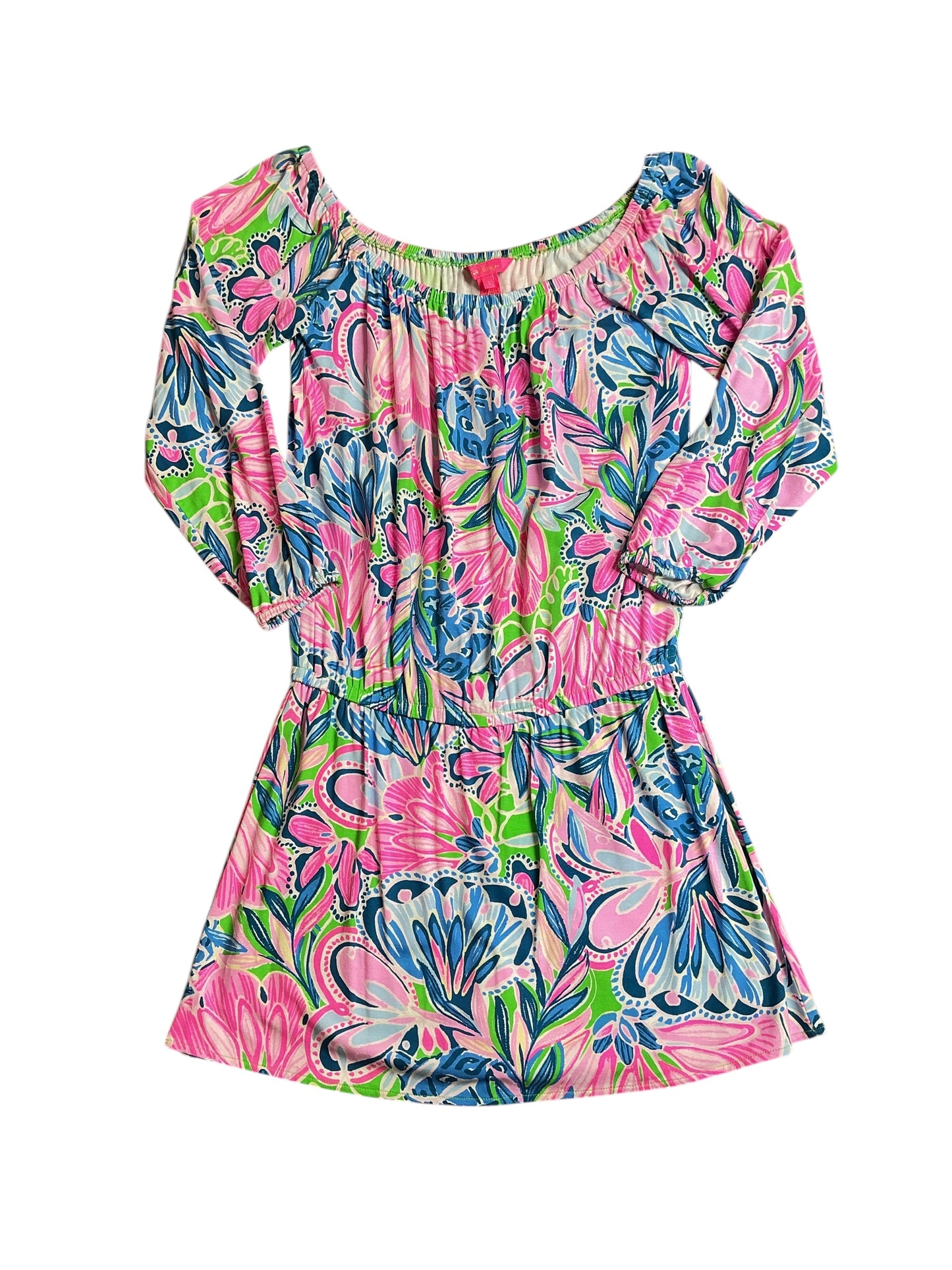 Lilly Pulitzer Lana Skort Romper - Gecko Green Tiger Sunrise - Size S