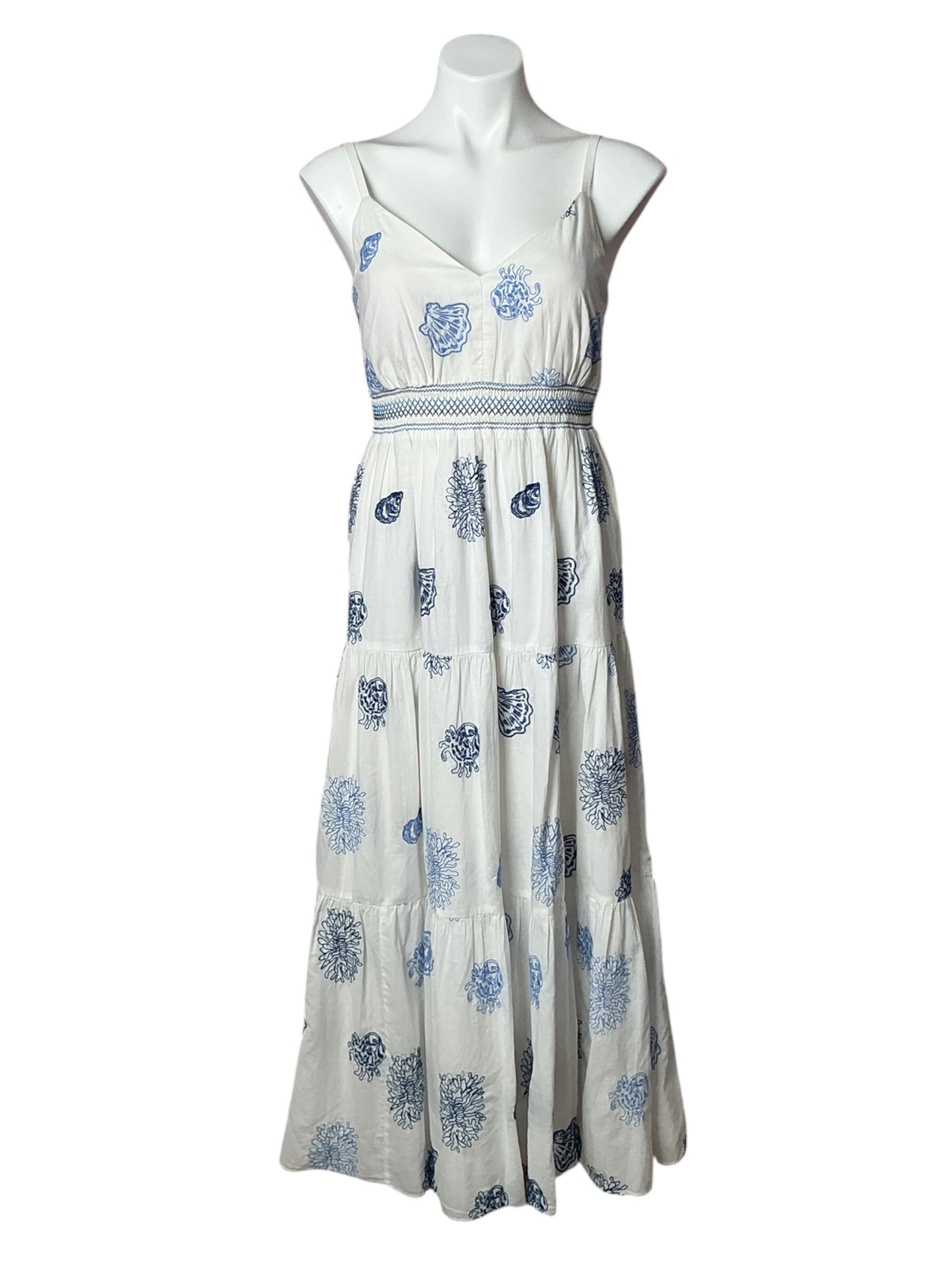 Lilly Pulitzer Zanna Embroidered Cotton Midi Dress Resort White Castaway Embroidery - Size 4