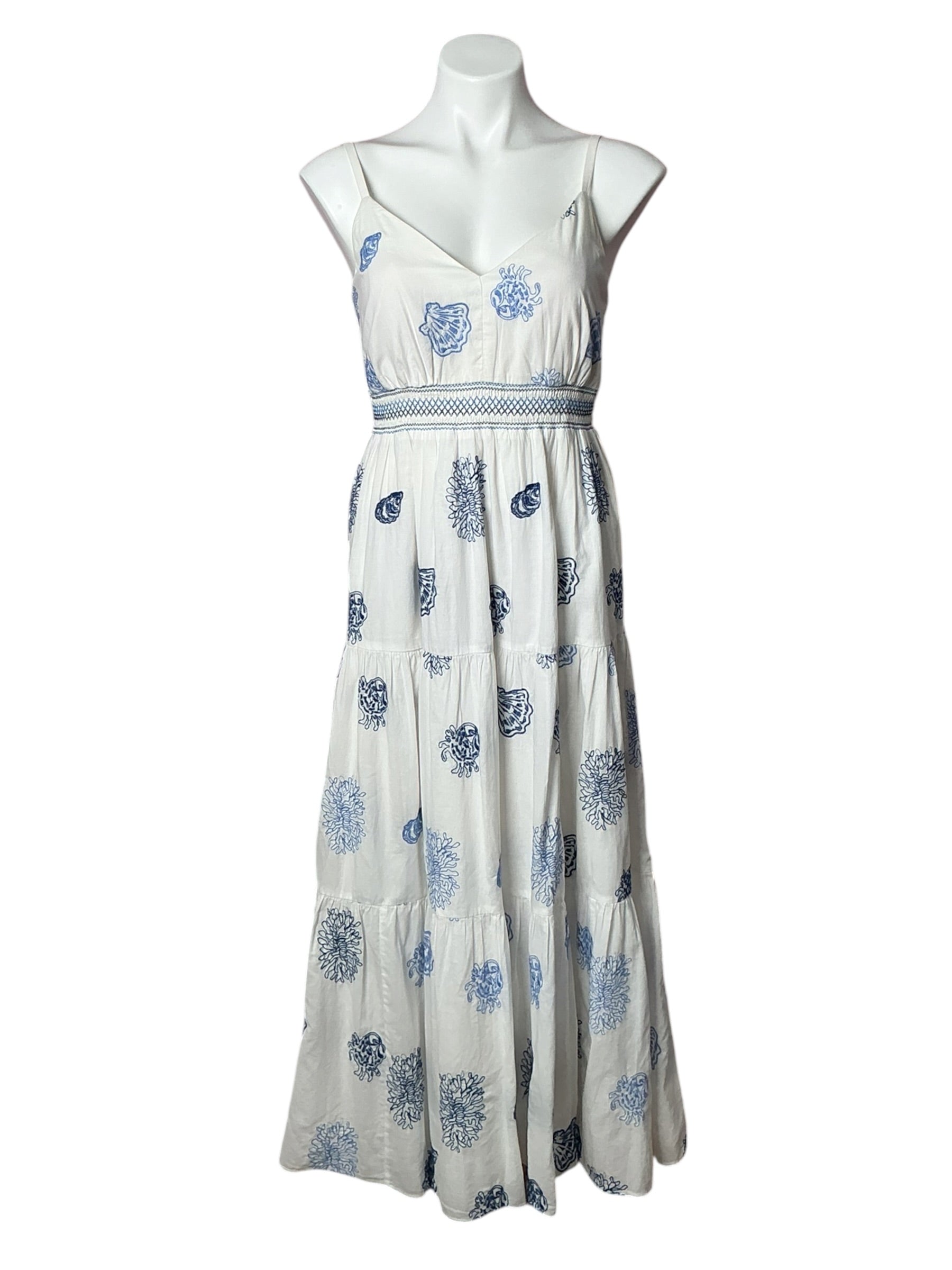 Lilly Pulitzer Zanna Embroidered Cotton Midi Dress Resort White Castaway Embroidery - Size 4