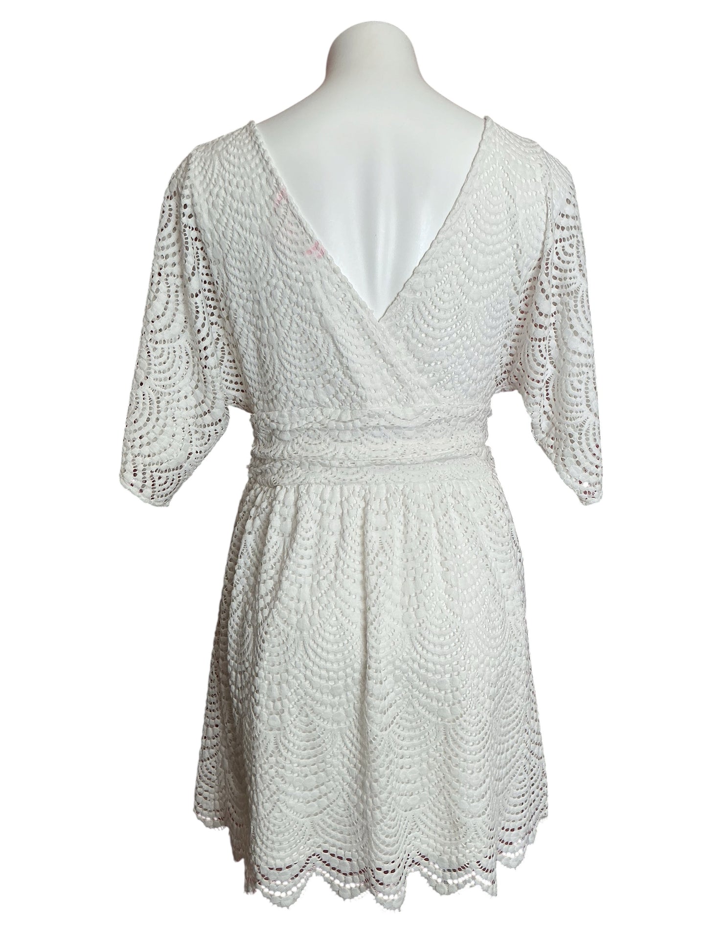 Lilly Pulitzer Parigi Skort Romper Resort White Scalloped Shell Lace - Size M