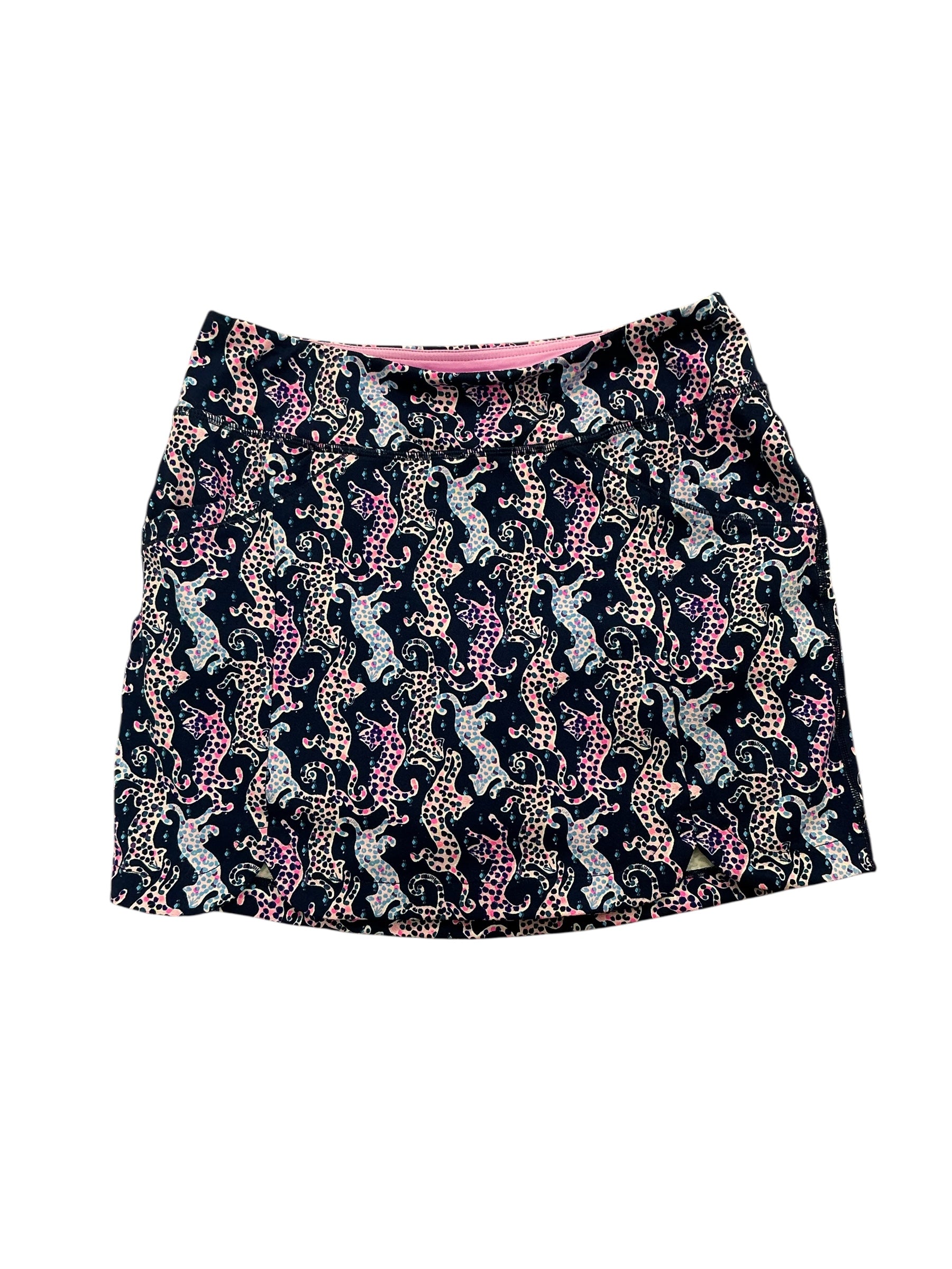 Lilly Pulitzer Luxletic Sabbi Skort UPF 50+ Oyster Bay Navy On The Catwalk - Size S