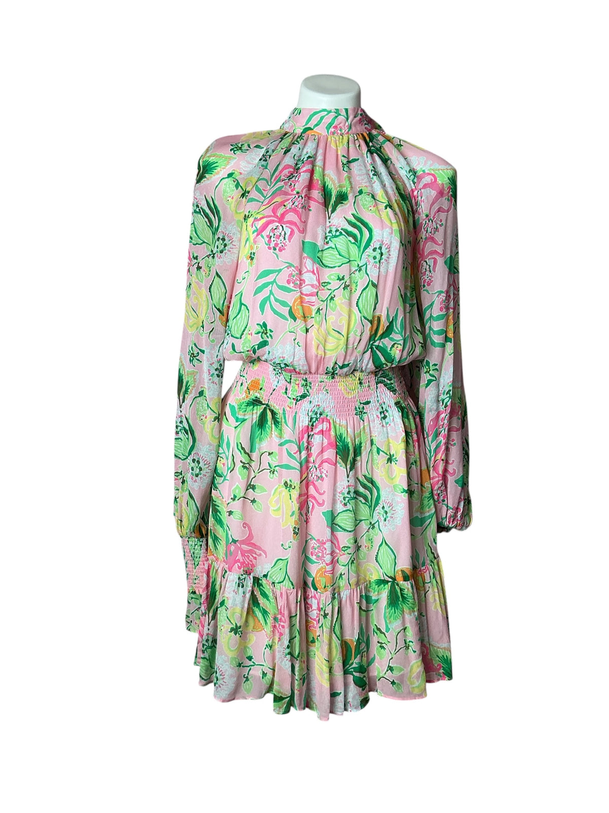 Lilly Pulitzer Ellielynn Long Sleeve Dress Multi Via Amore Spritzer - Size 6