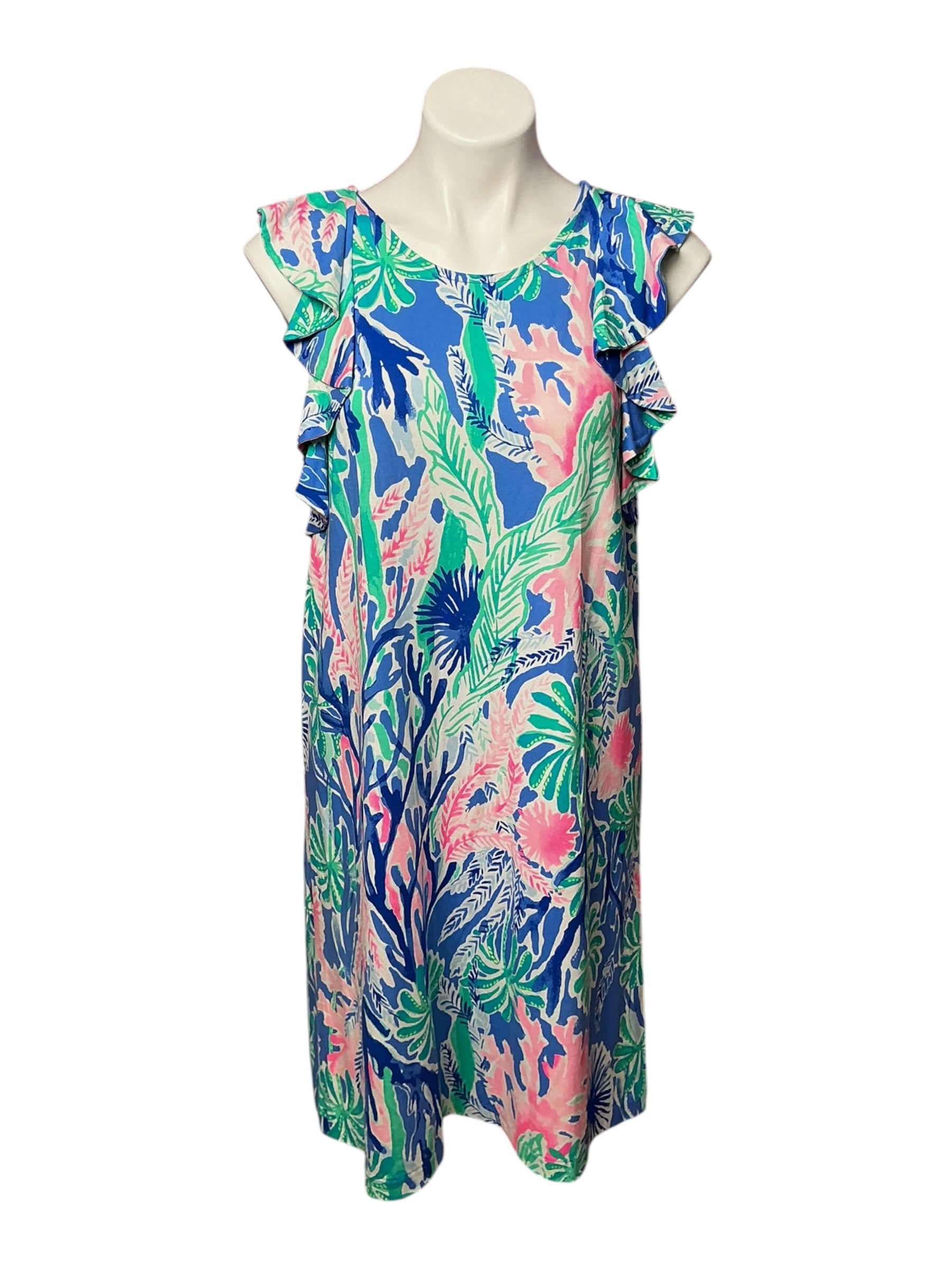 Lilly Pulitzer NWT Esmeralda Dress Multi Jet Stream - Size L