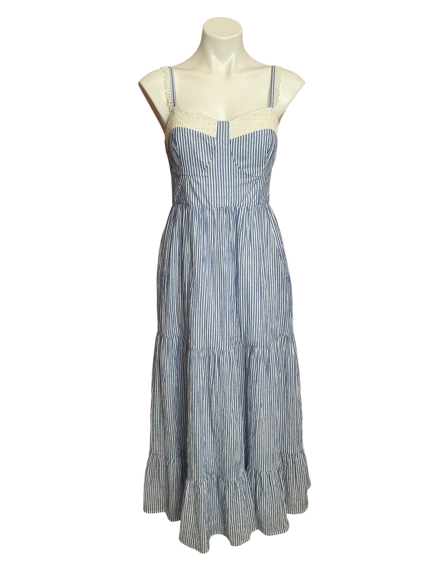 Lilly Pulitzer Jasmyn Maxi Dress Light Oxford Stripe - Size 8