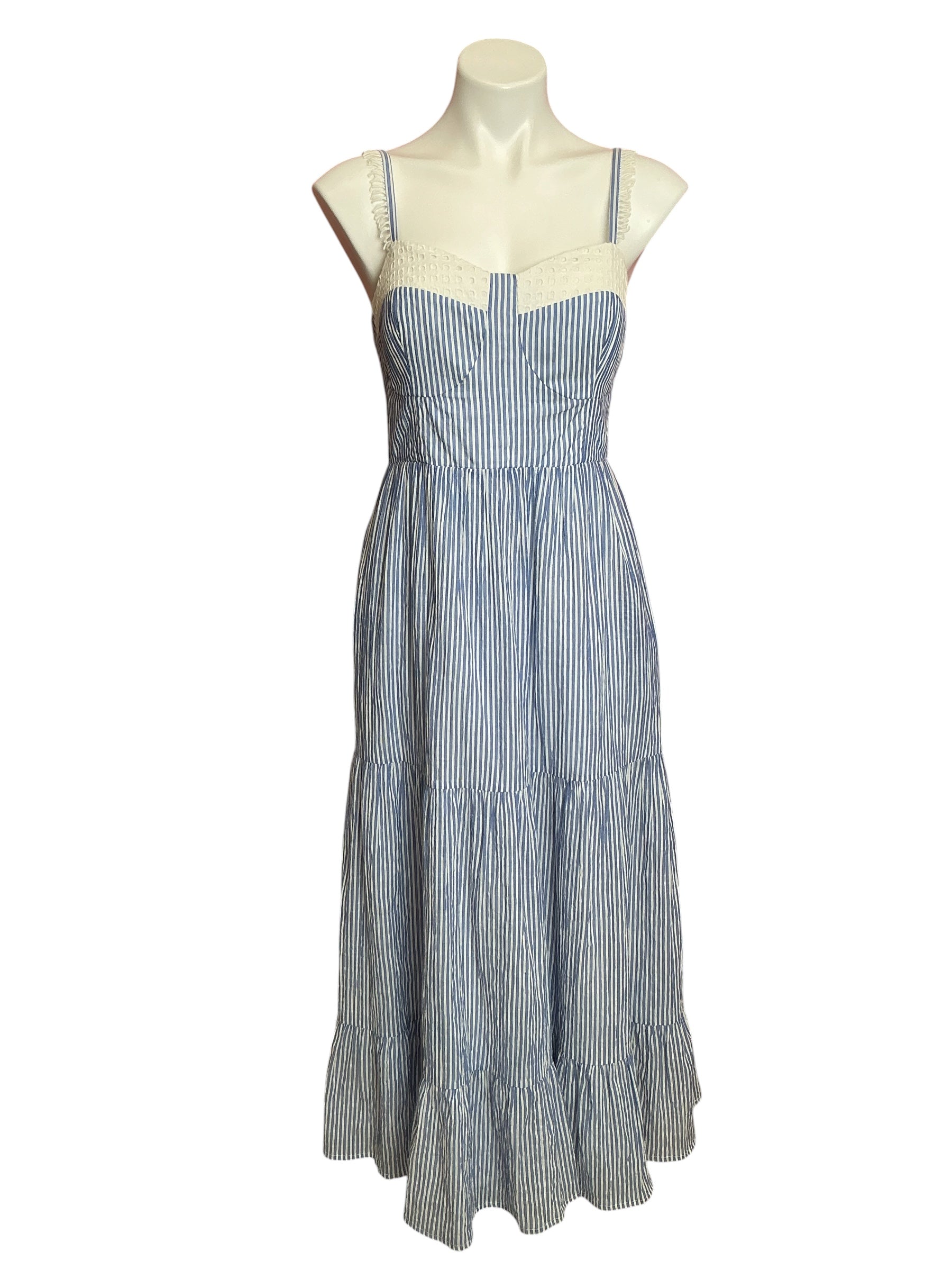 Lilly Pulitzer Jasmyn Maxi Dress Light Oxford Stripe - Size 8