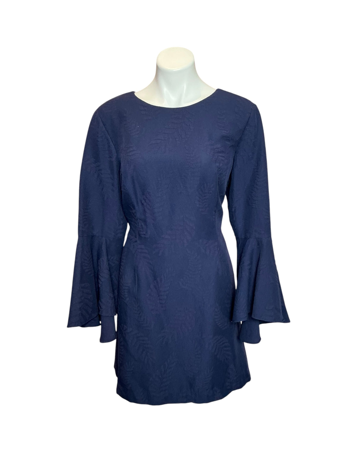 Lilly Pulitzer Kayla Stretch Dress True Navy Fern Pucker Jacquard - Size 16