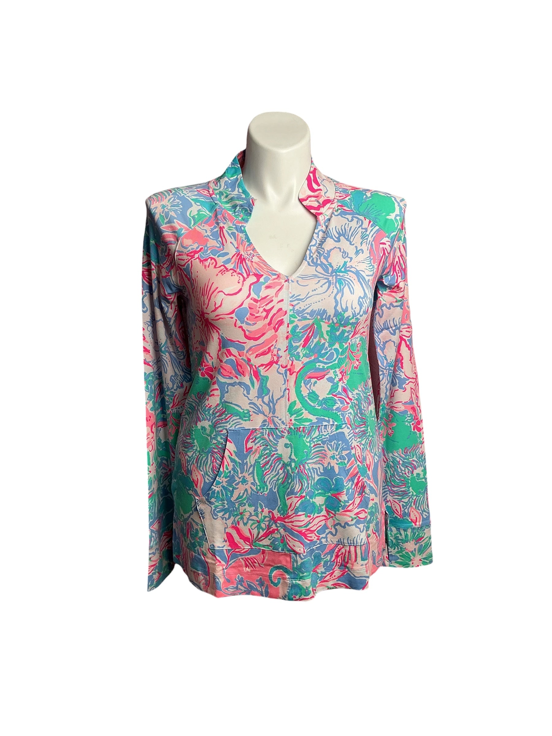 Lilly Pulitzer- UPF 50+ Skipper Popover Multi Mermaids Cove Size L