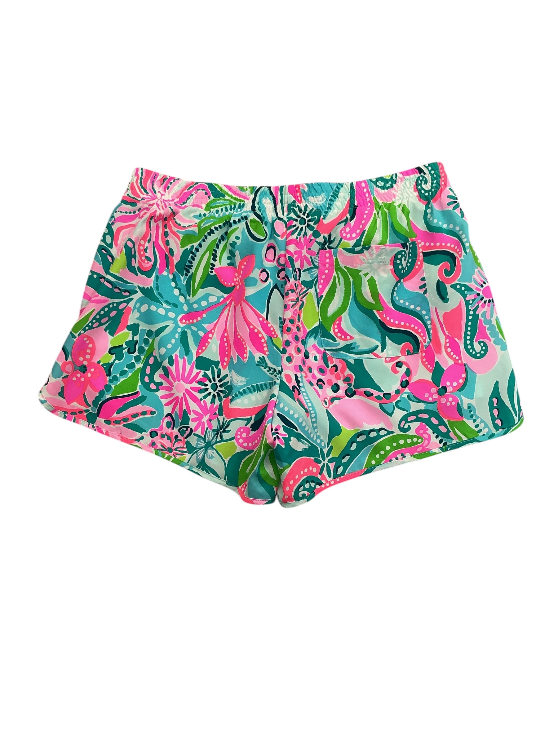 Lilly Pulitzer Luxletic UPF 50+ Ocean Trail Shorts Via Flora - Size S