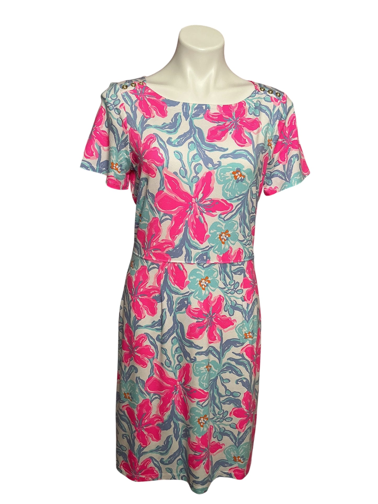 Lilly Pulitzer NWT Bray UPF 50+ Dress Multi Beachside Haven - Size M