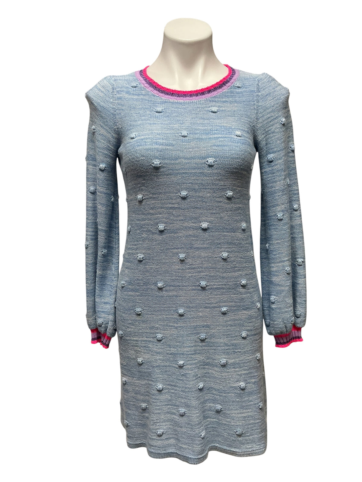 Lilly Pulitzer Girls Mini Verna Sweater Dress Blue Peri Marl - Size XL 12-14