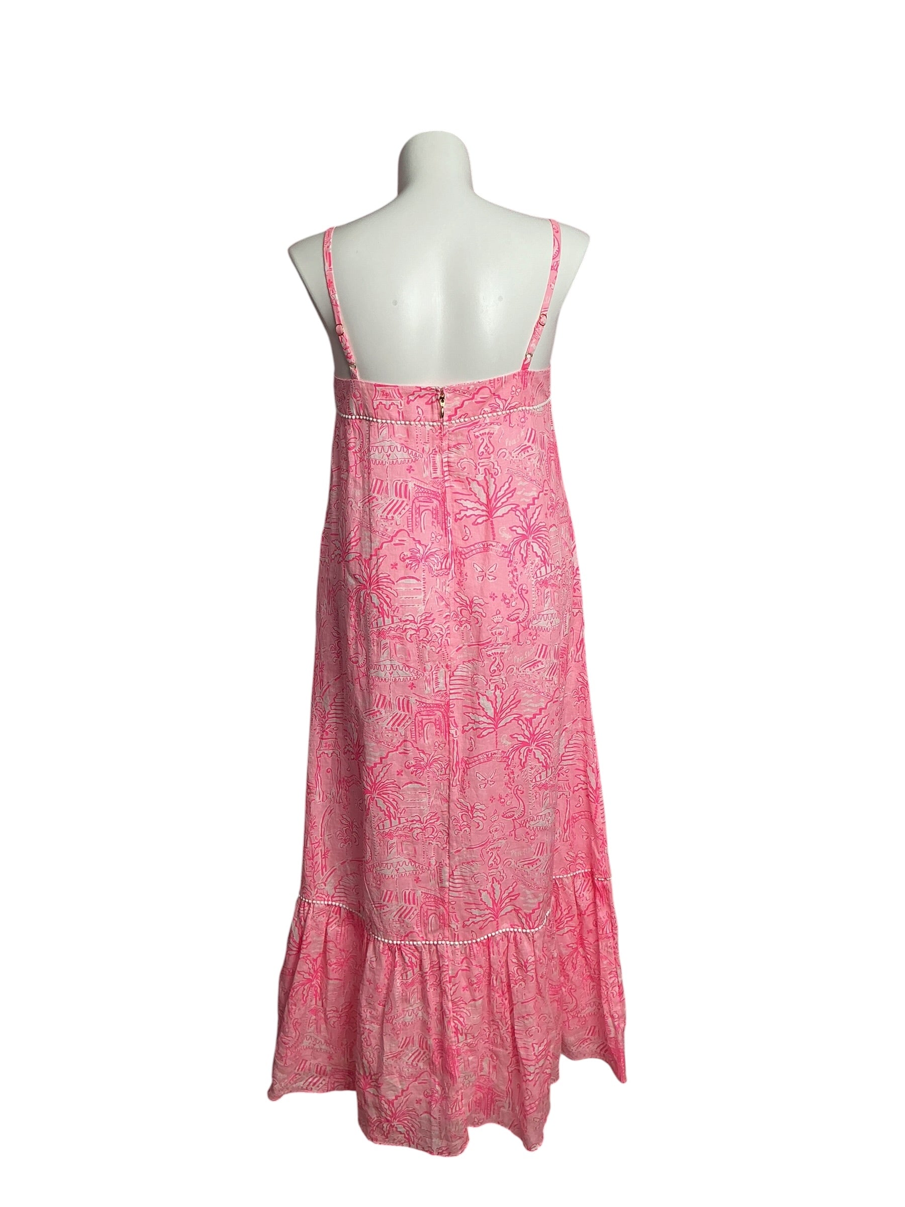 Lilly Pulitzer- NWT Rozalie Linen Maxi Dress Conch Shell Pink Penny’s Playground Size 12