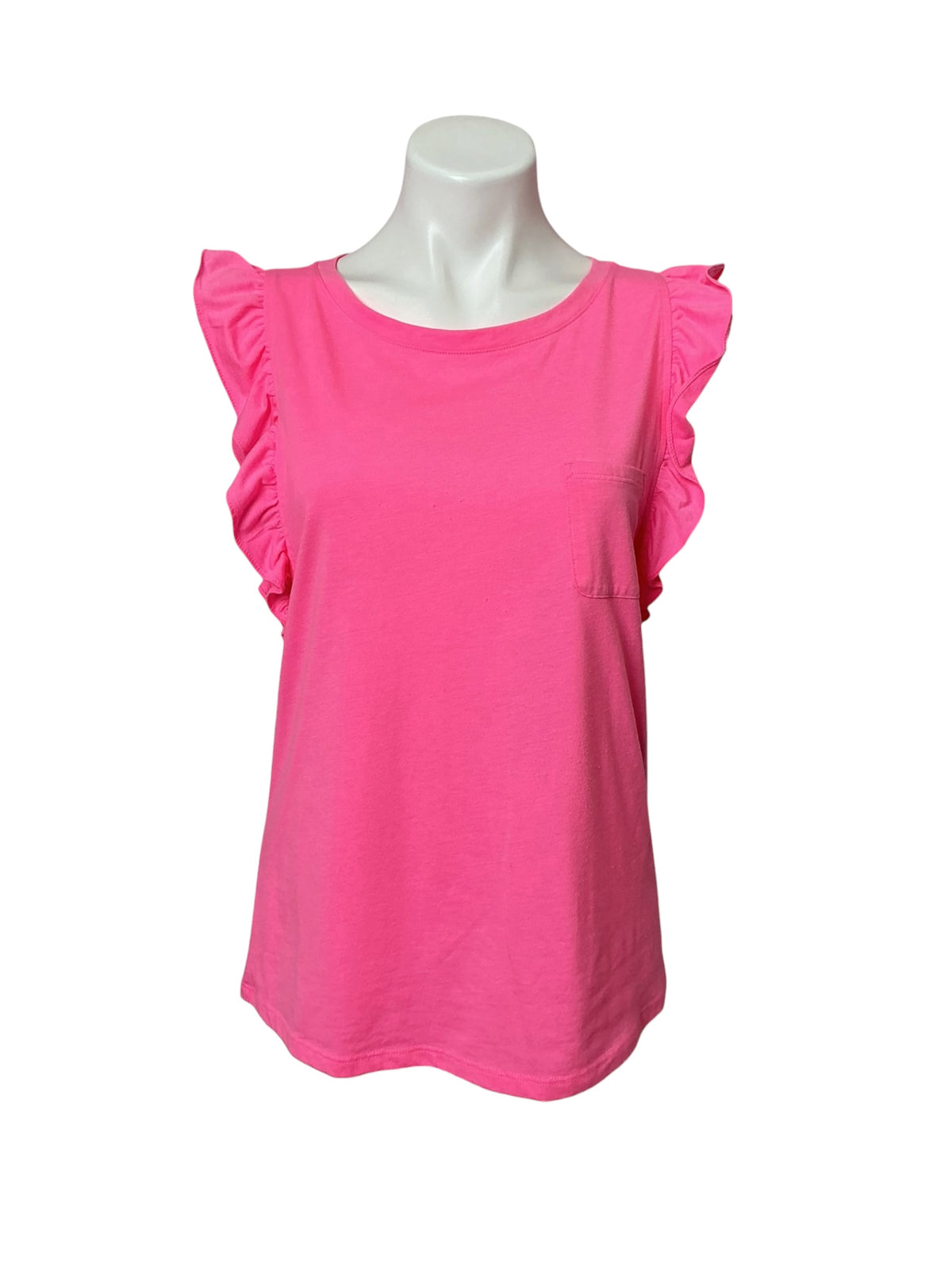 Lilly Pulitzer Laina Ruffle Sleeve Top Pink - Size M