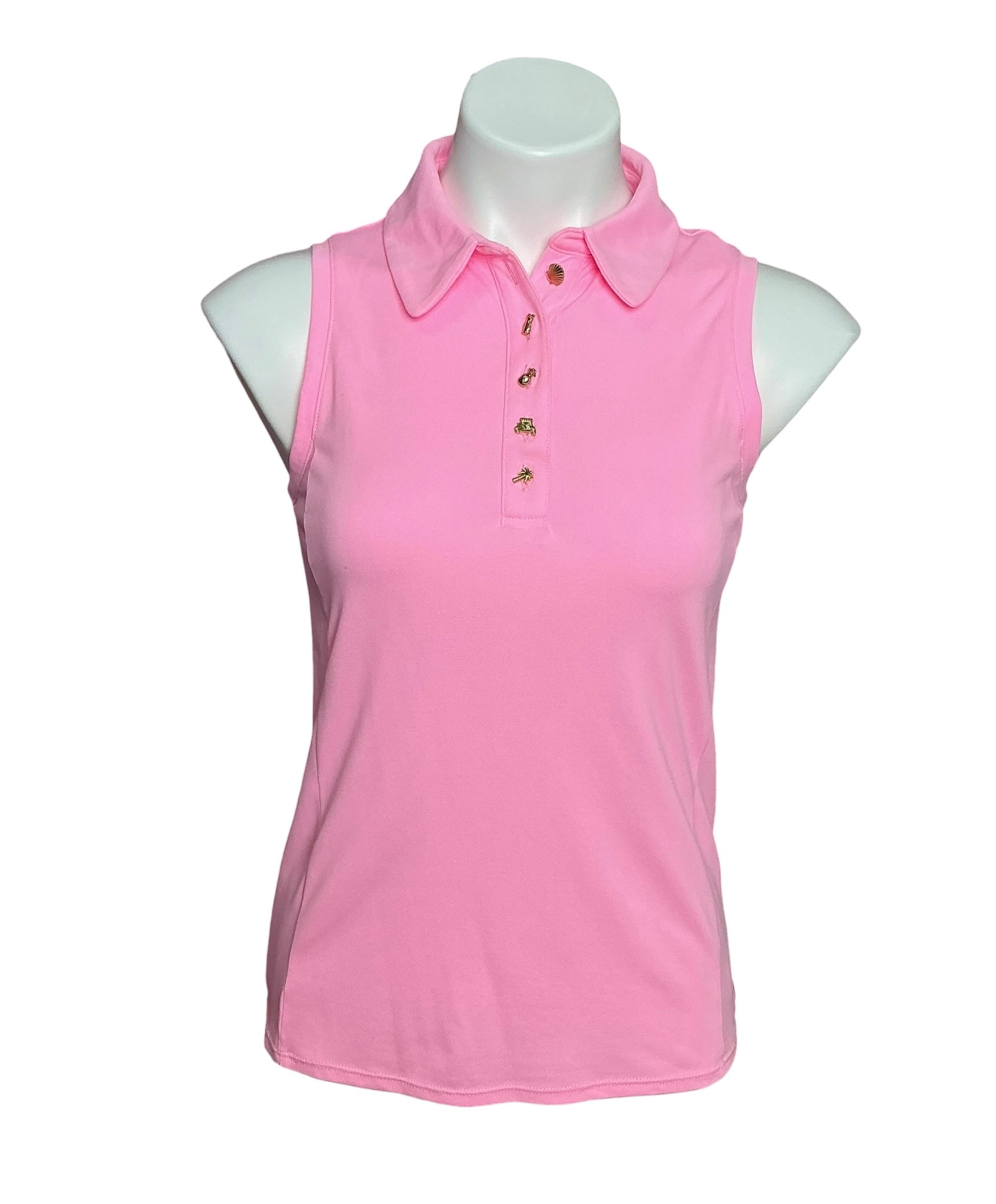 Lilly Pulitzer NWT Imara Polo UPF 50+ Pink Blossom - Size XS