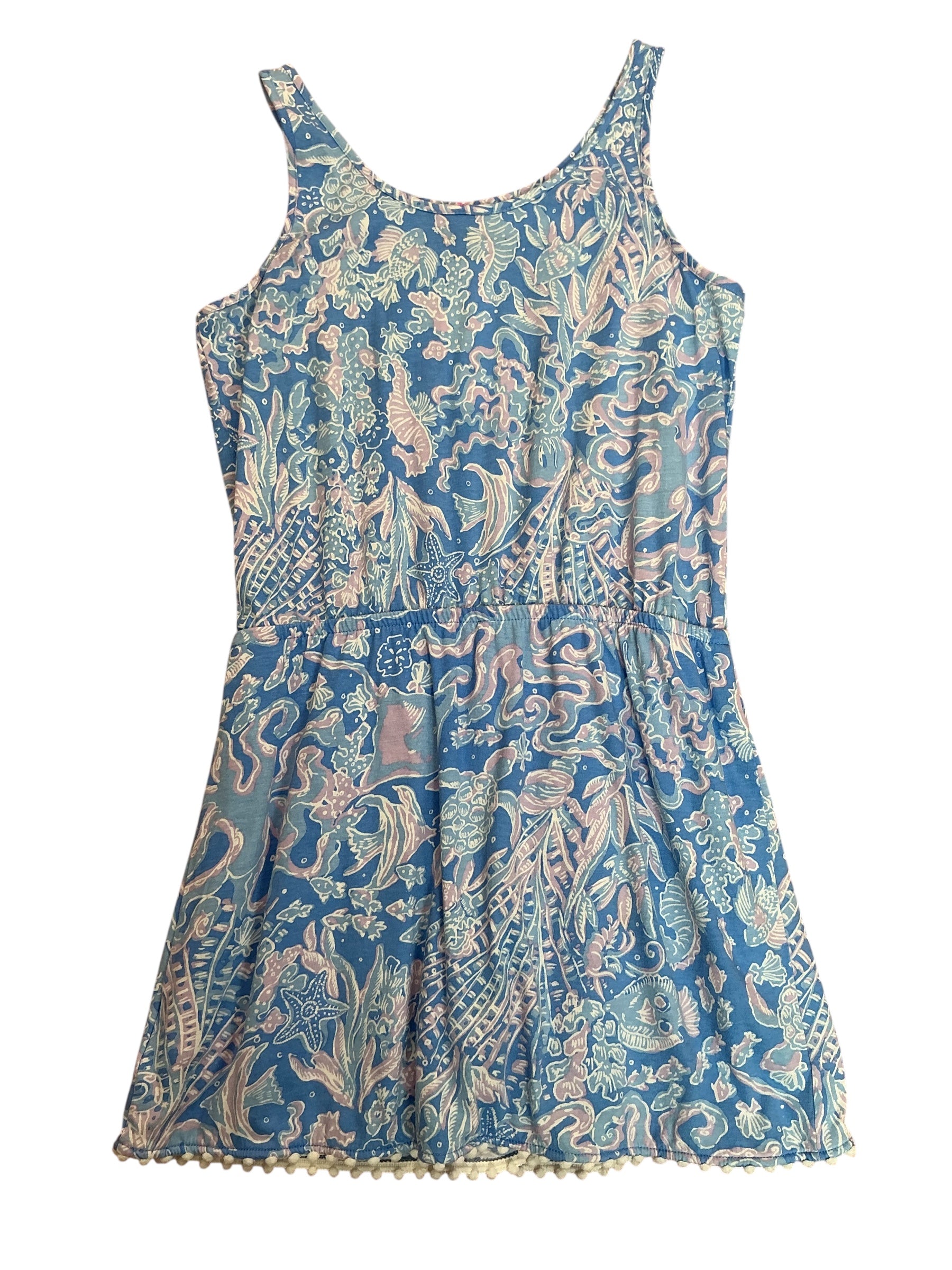 Lilly Pulitzer Girls Mini Jarrett Romper Sea Ruffles - Size XL 12-14