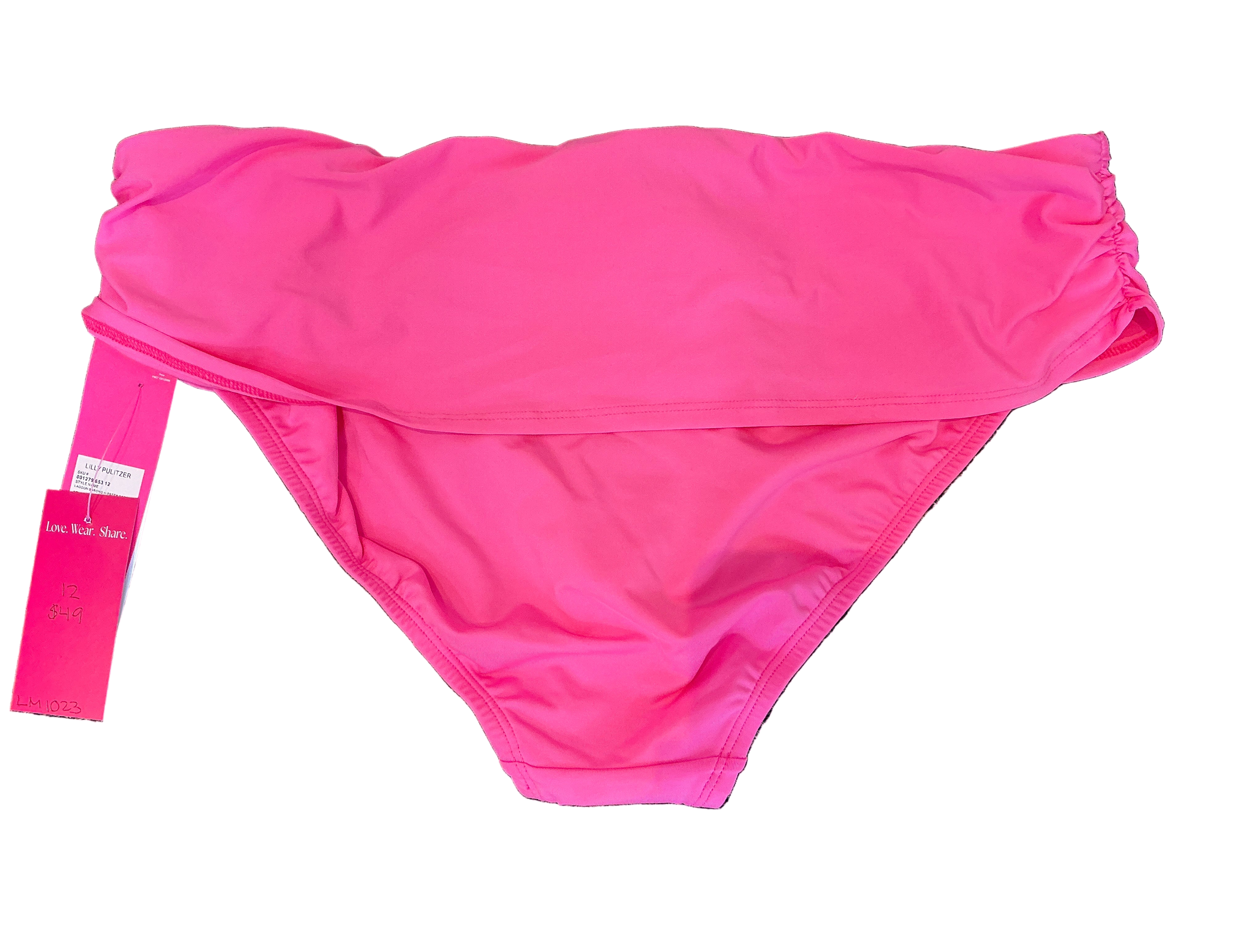 Lilly Pulitzer NWT - Lagoon Sarong Hipster Bottom - Prosecco Pink - Size 12