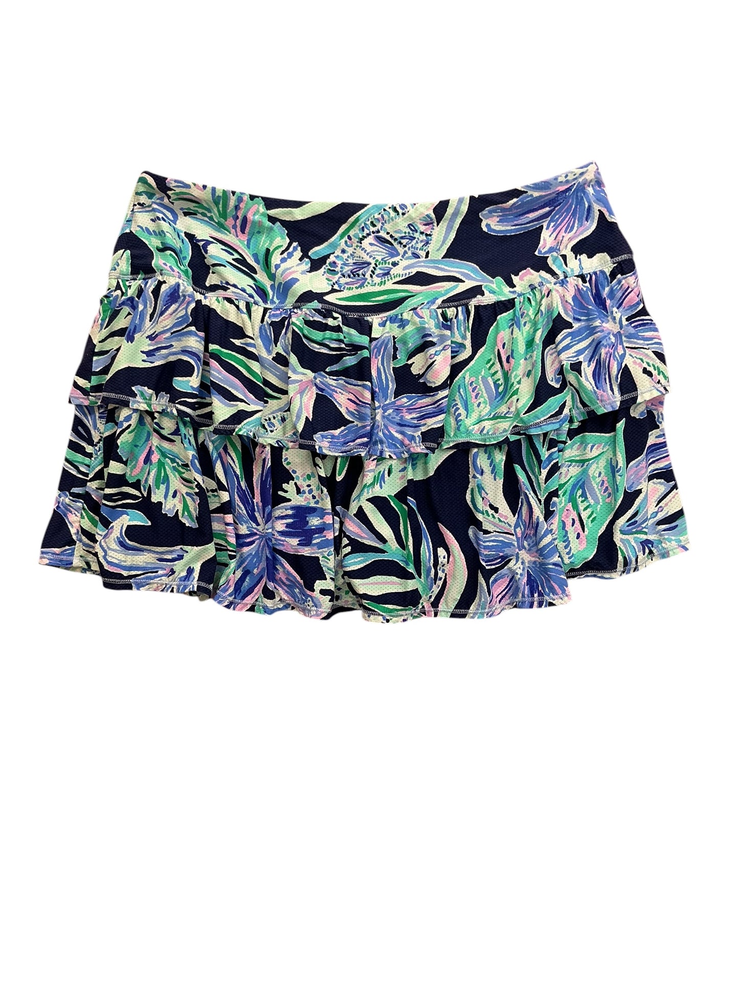 Lilly Pulitzer Luxletic Althea Active Skort High Tide Navy Ready Set Gecko - Size L