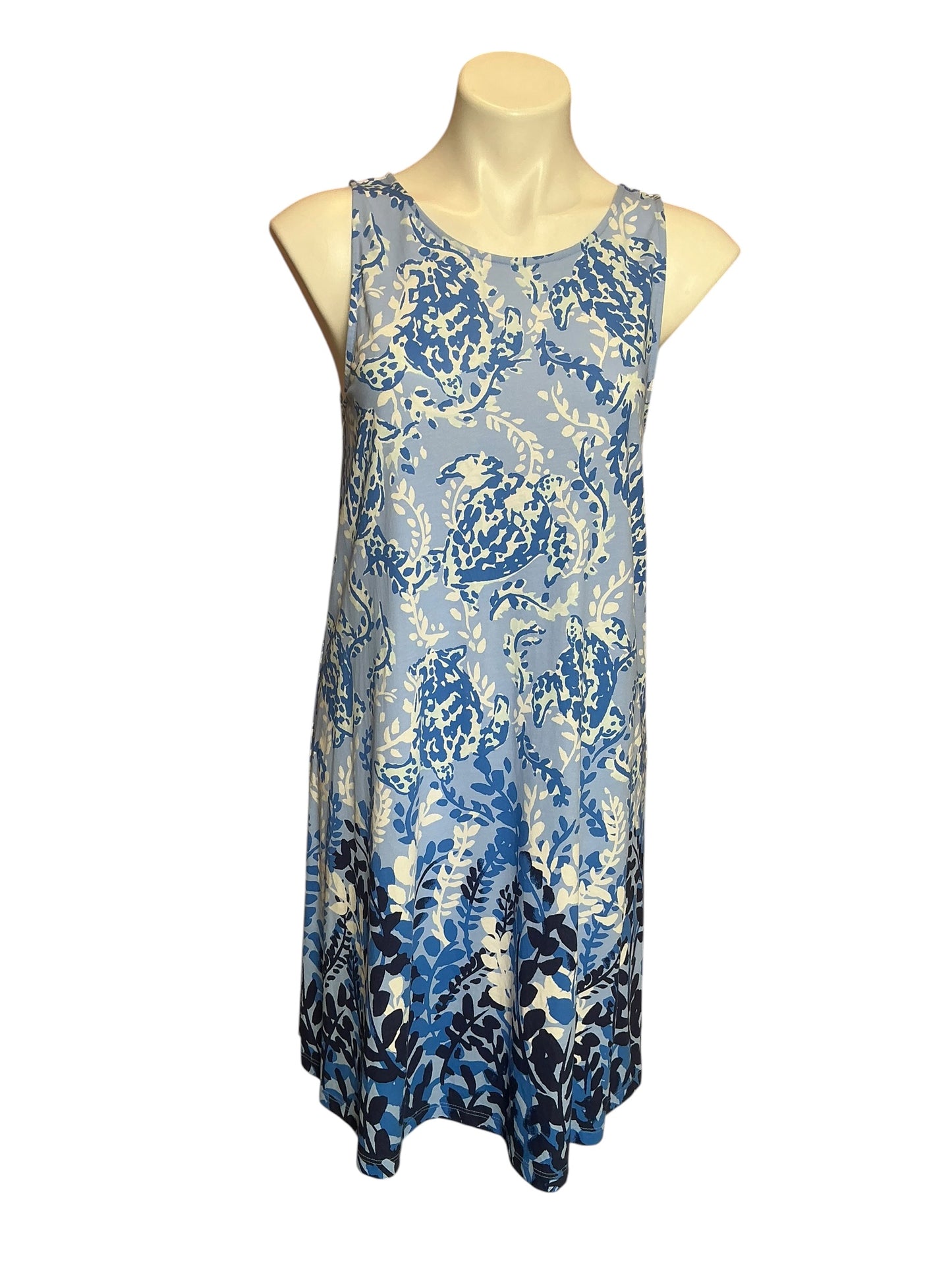 Lilly Pulitzer Kristen Swing Dress Blue Peri Turtley Awesome - Size M