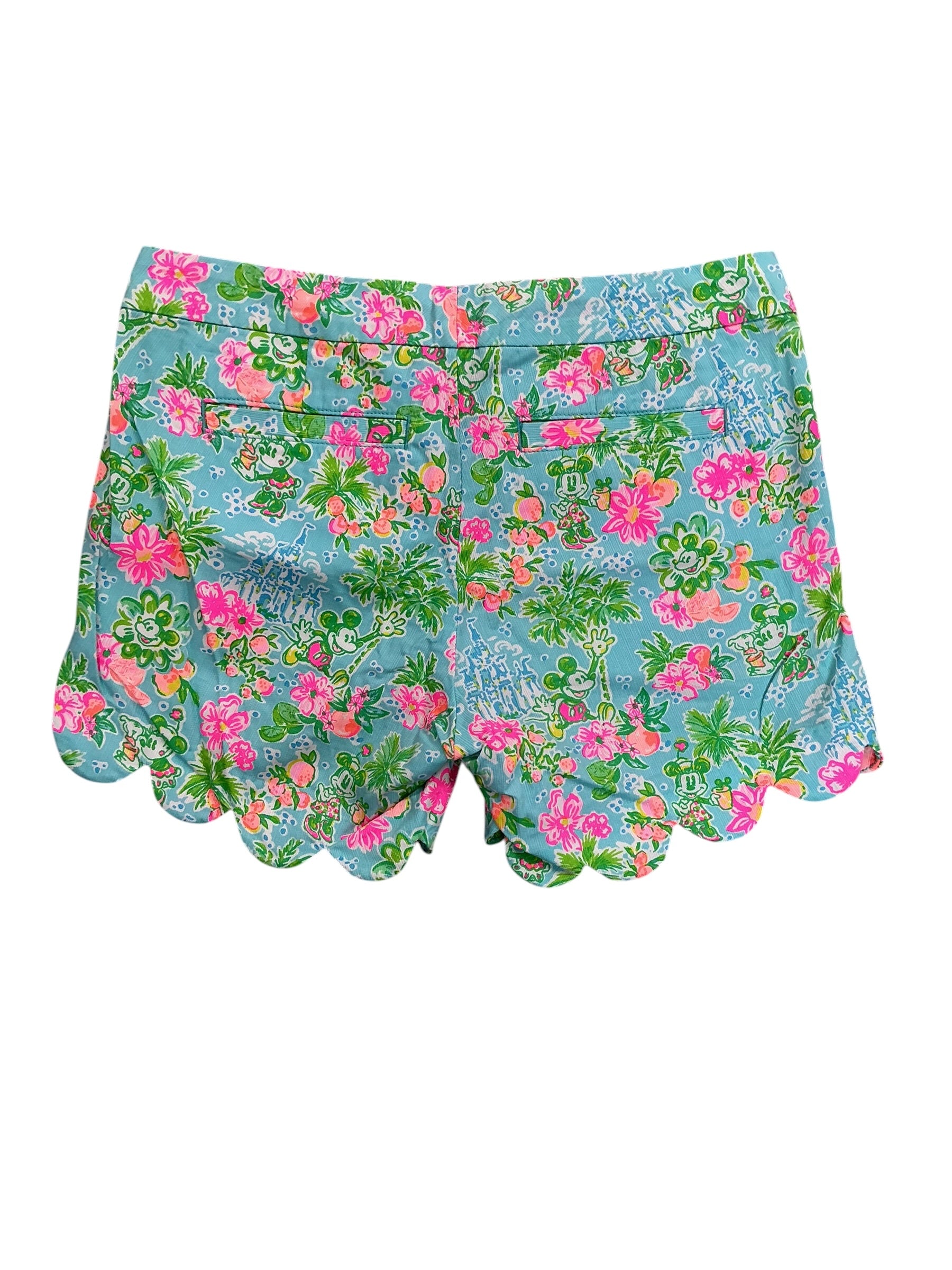 Lilly Pulitzer X Disney Buttercup Scalloped Shorts Blue Ibiza Lilly Loves Disney - Size 00