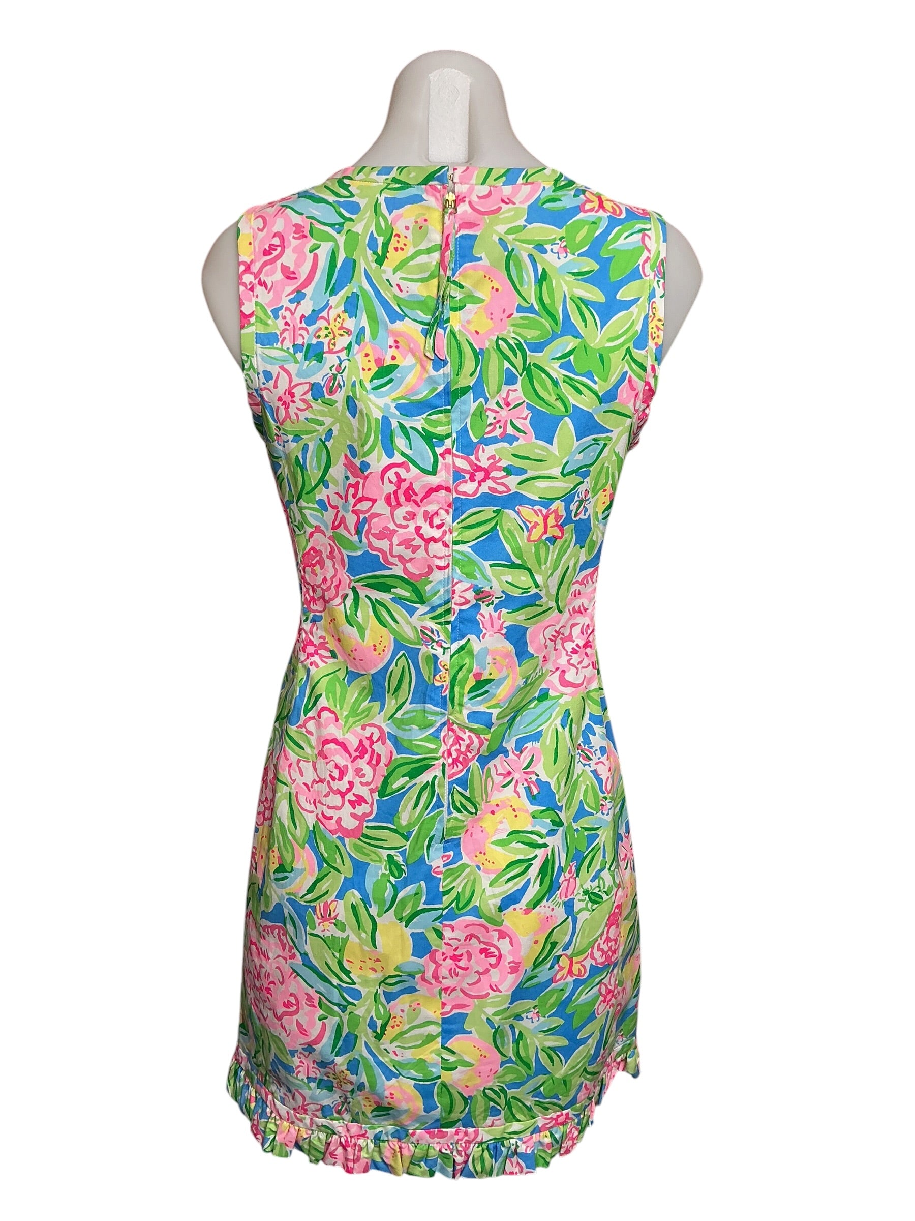 Lilly Pulitzer Poppy Stretch Cotton Shift Multi Grove Garden - Size 0