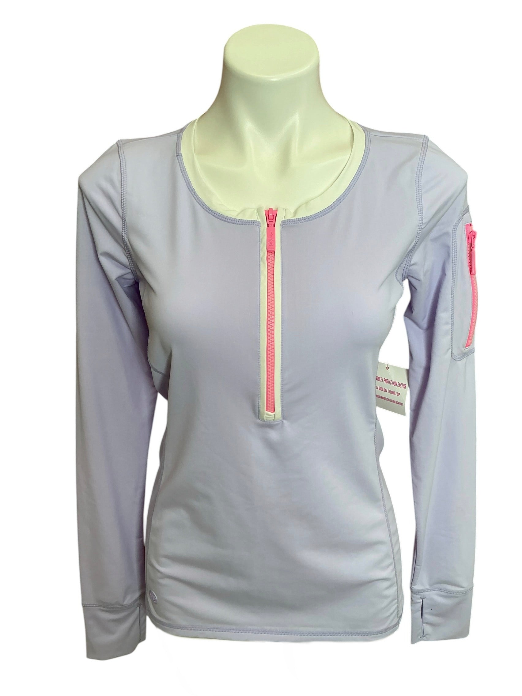 Lilly Pulitzer NWT Luxletic UPF 50+ Kona Sunguard Light Lilac Verbena - Size S