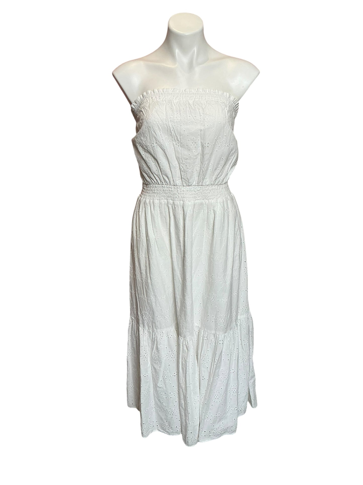 Lilly Pulitzer NWT Nikole Strapless Eyelet Dress Resort White Tidepool Eyelet  - Size XL