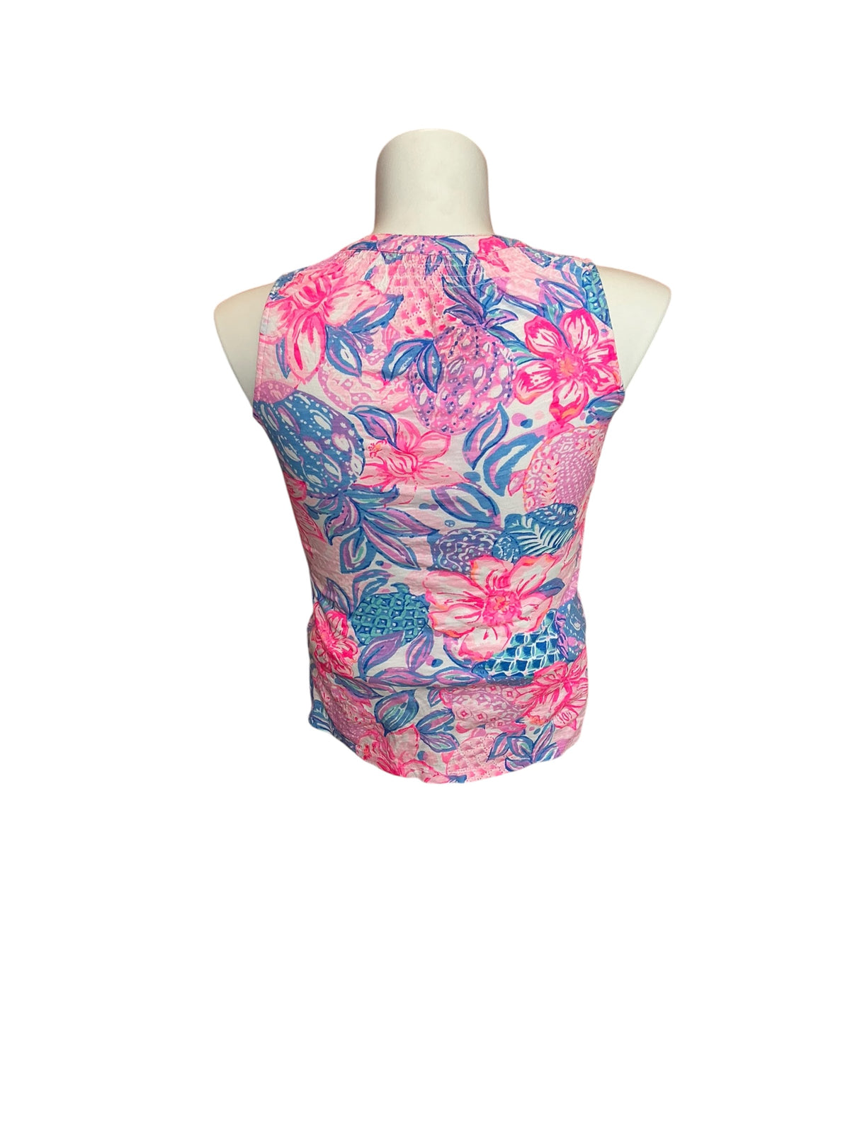 Lilly Pulitzer Essie Tank Top Pink Isle Snappy Turtle - Size XS