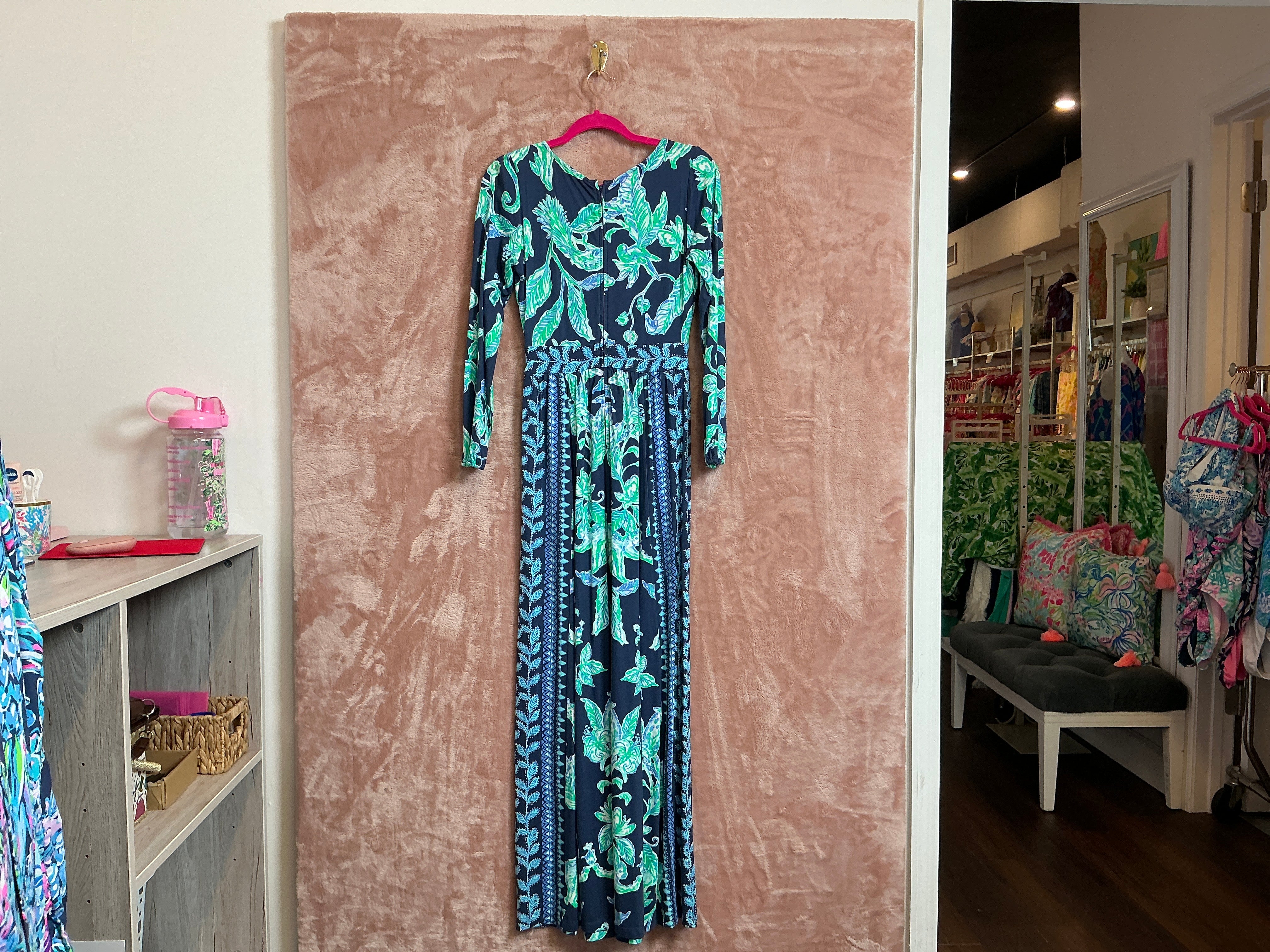 Lilly Pulitzer NWT Micole Maxi Dress High Tide Navy - Size 0