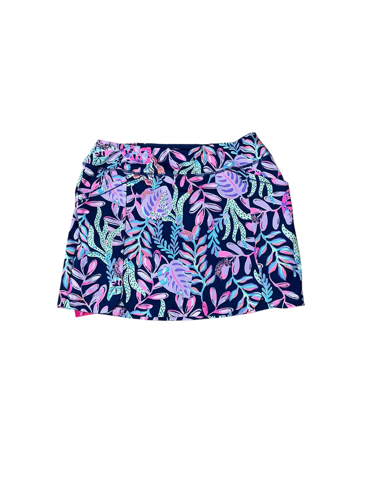 Lilly Pulitzer Luxletic Sabbia Skort Oyster Bay Navy You've Been Spotted - Size L