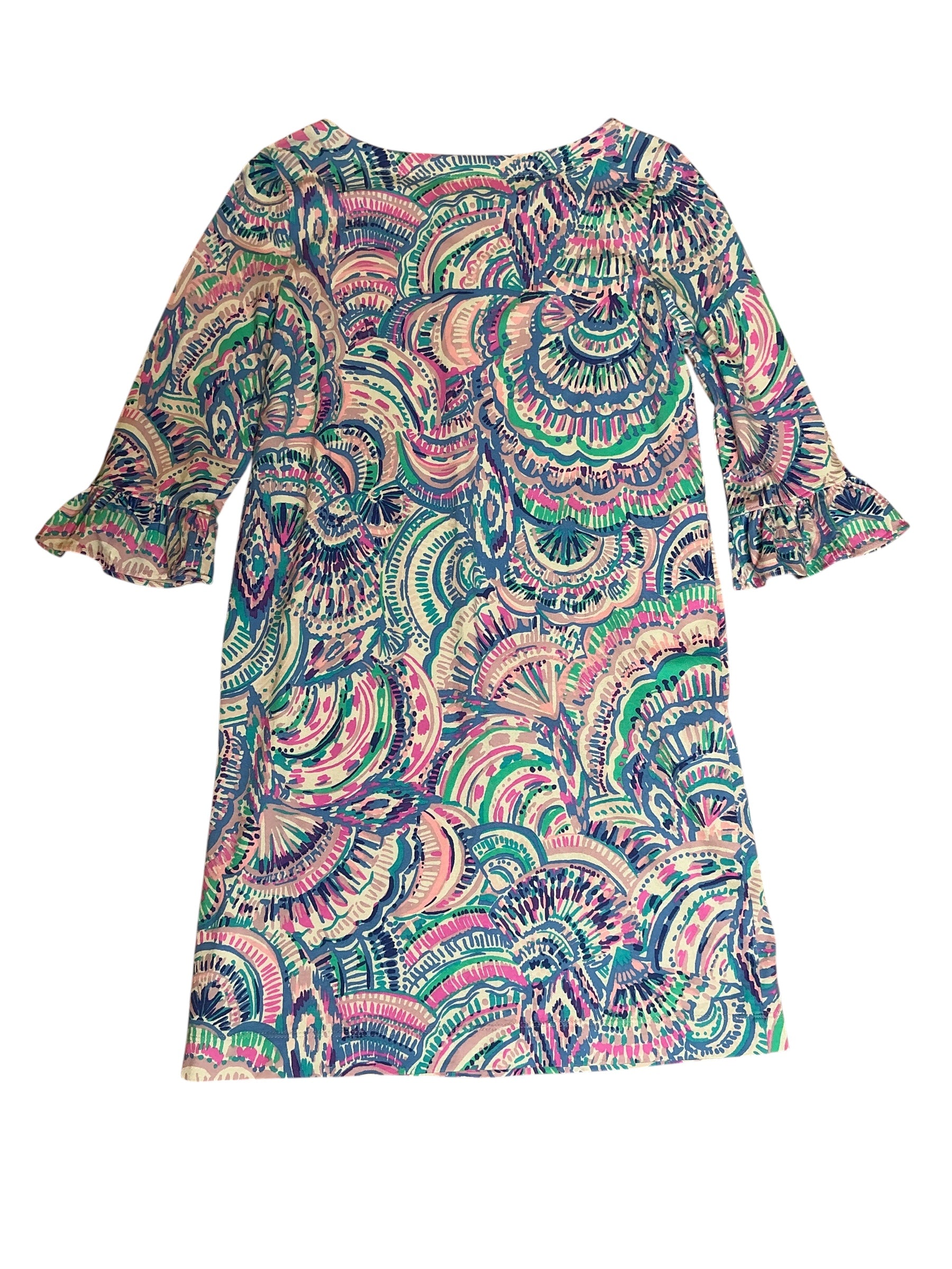 Lilly Pulitzer Mini Girls Sophie Ruffle Dress Happy As A Clam - Size L