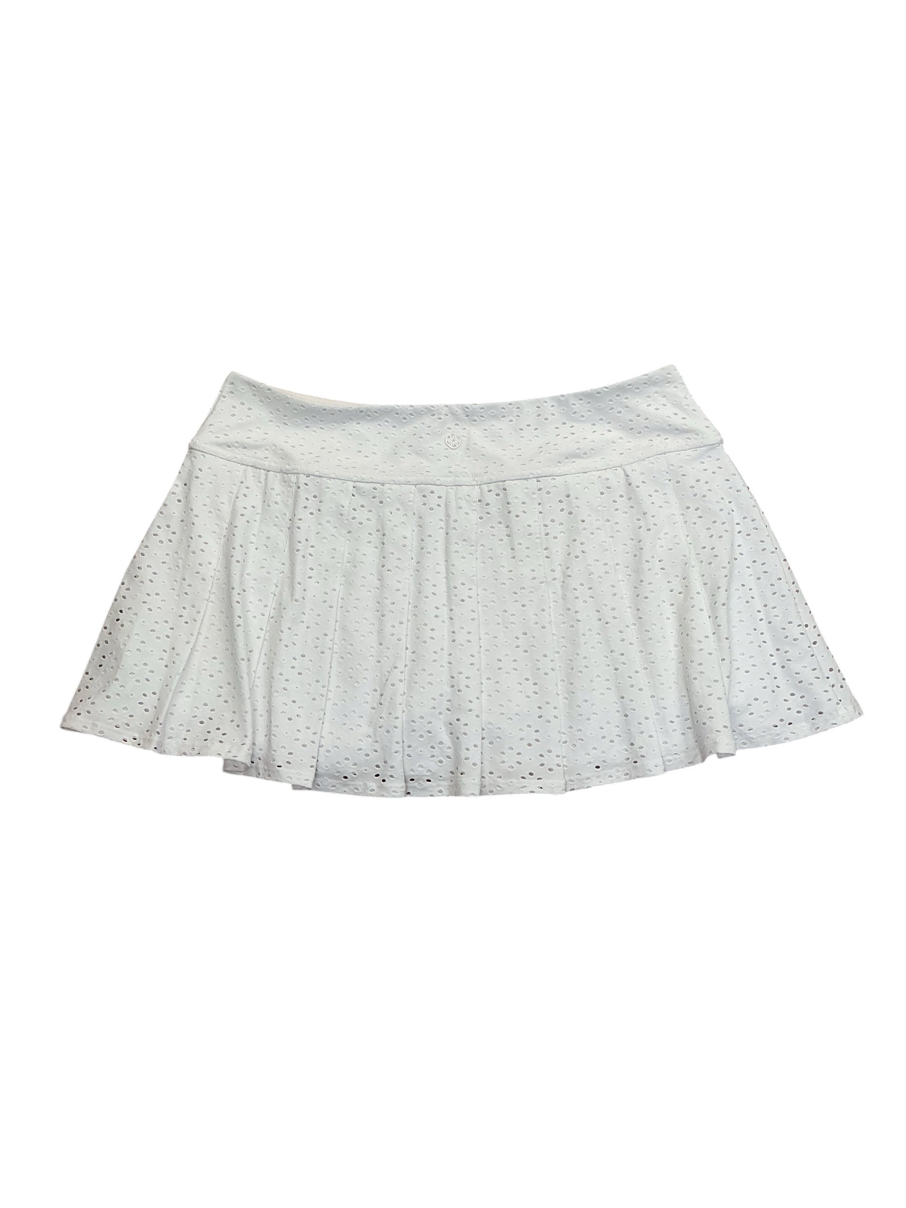 Lilly Pulitzer Annora Luxletic Skort Resort White Match Point Eyelet - Size XL