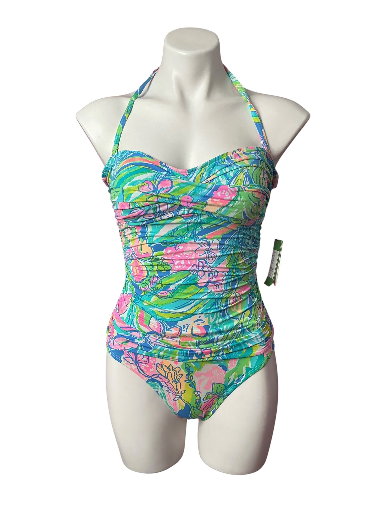 Lilly Pulitzer NWT Flamenco One-Piece Bennet Blue Surf Gypsea Swim - Size 4