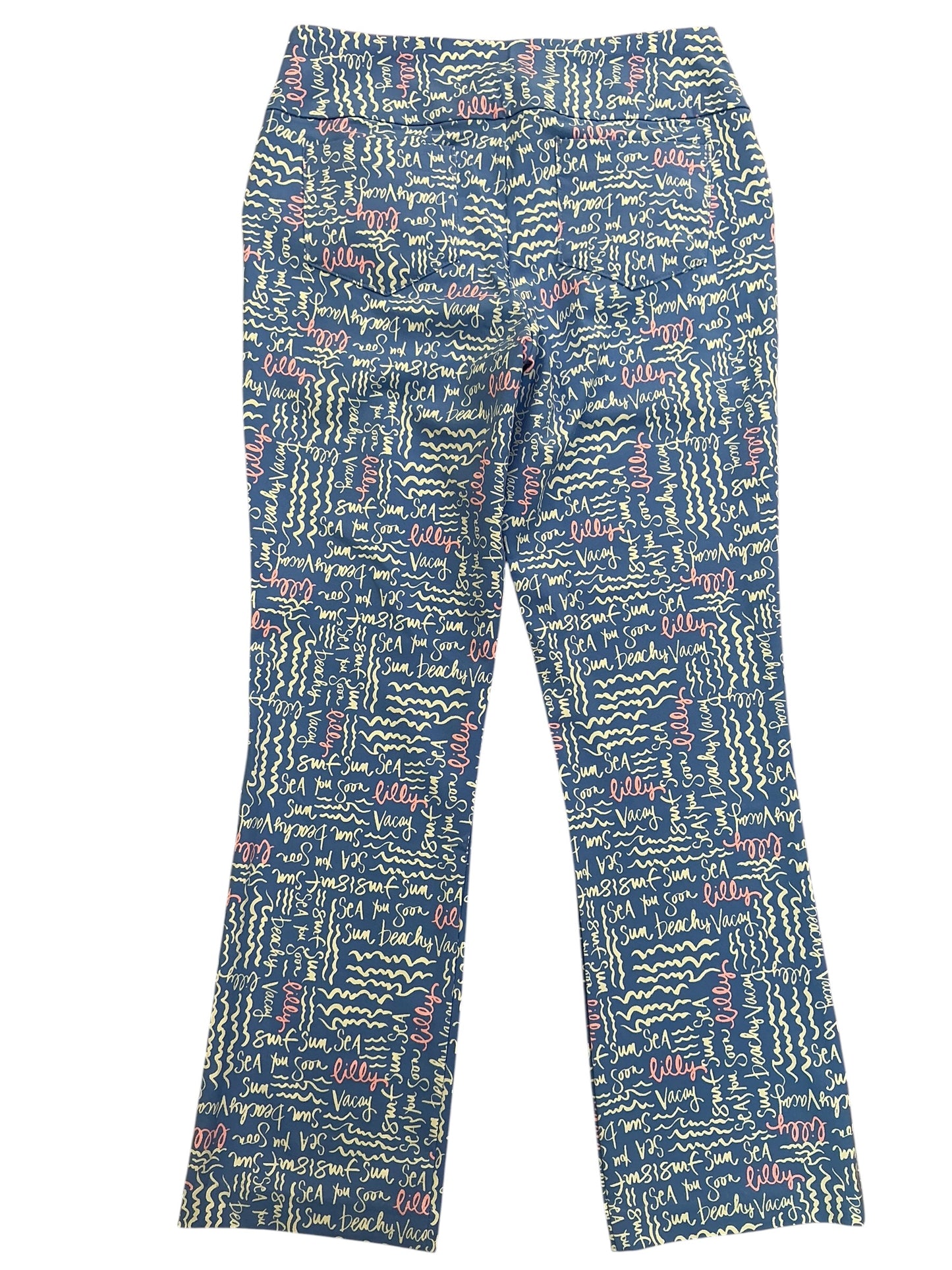 Lilly Pulitzer NWT Corso Kick Flare Pants Sunwashed Blue Seacrets Golf - Size 6