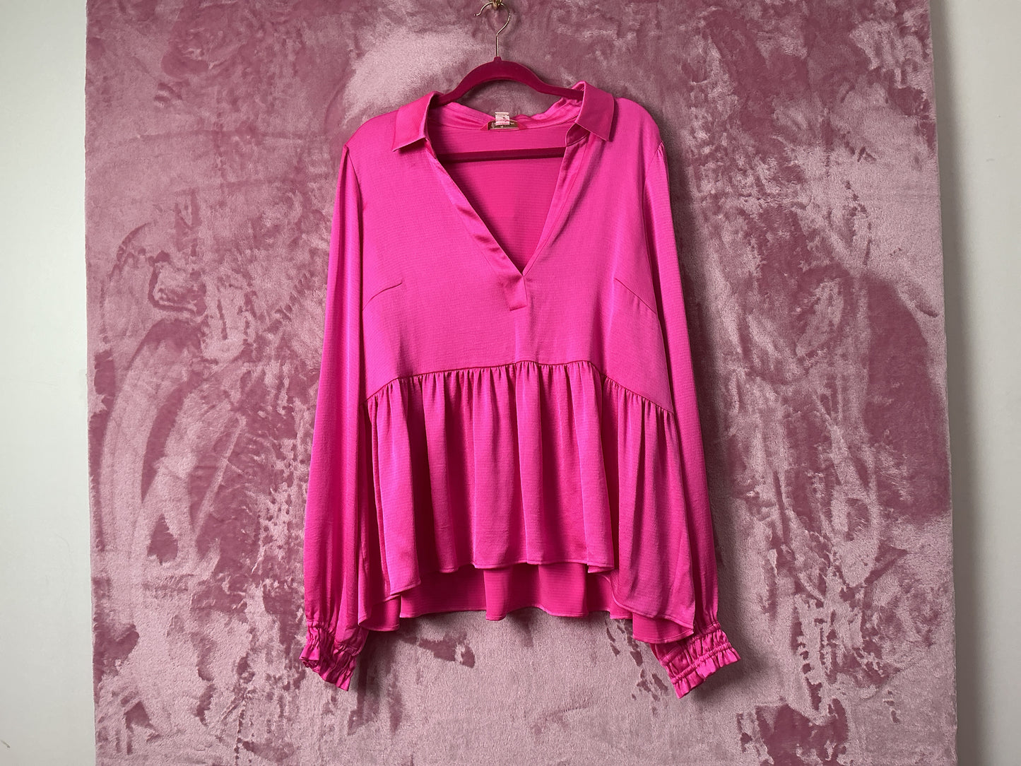 Lilly Pulitzer NWT Jaylene Long Sleeve Top Cerise Pink - Size 16