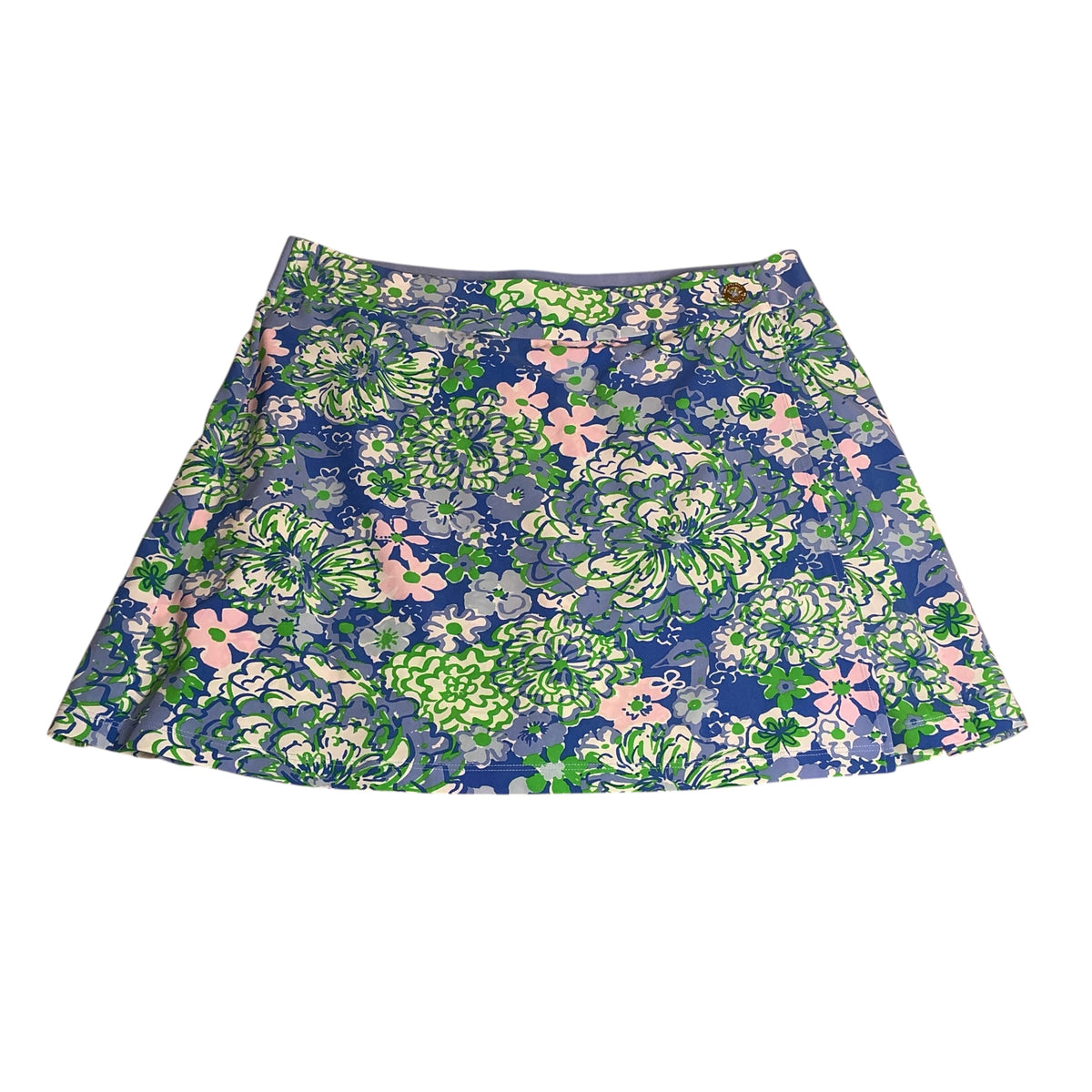 Lilly Pulitzer NWT Latitude High Rise Skort Sunwashed Blue Plumes In Bloom - Size 10