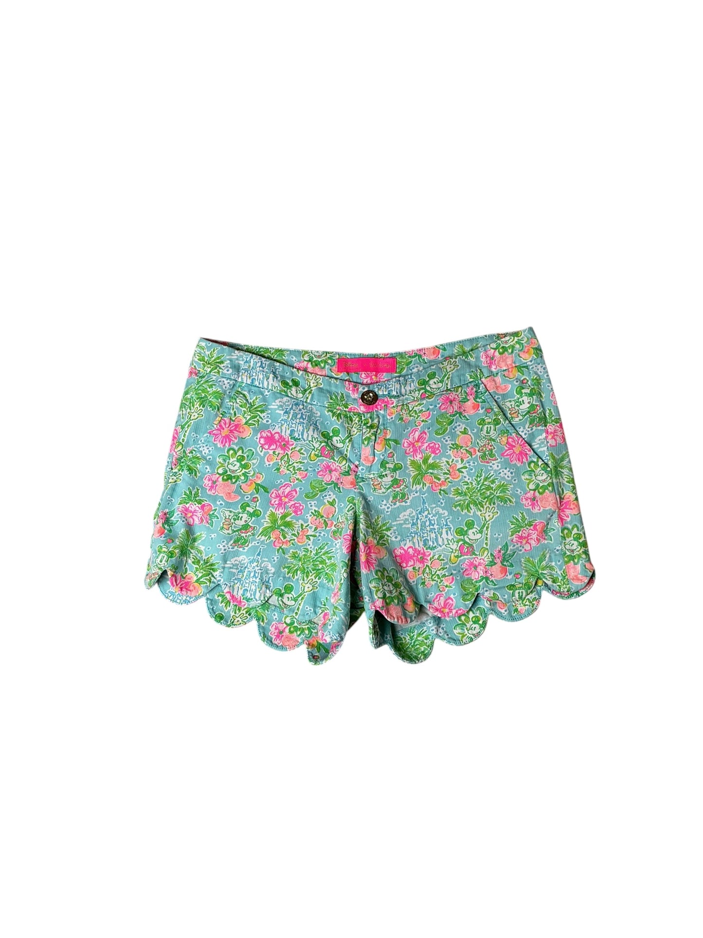 Lilly Pulitzer x Disney Buttercup Shorts Blue Ibiza Lilly Loves Disney - Size 4